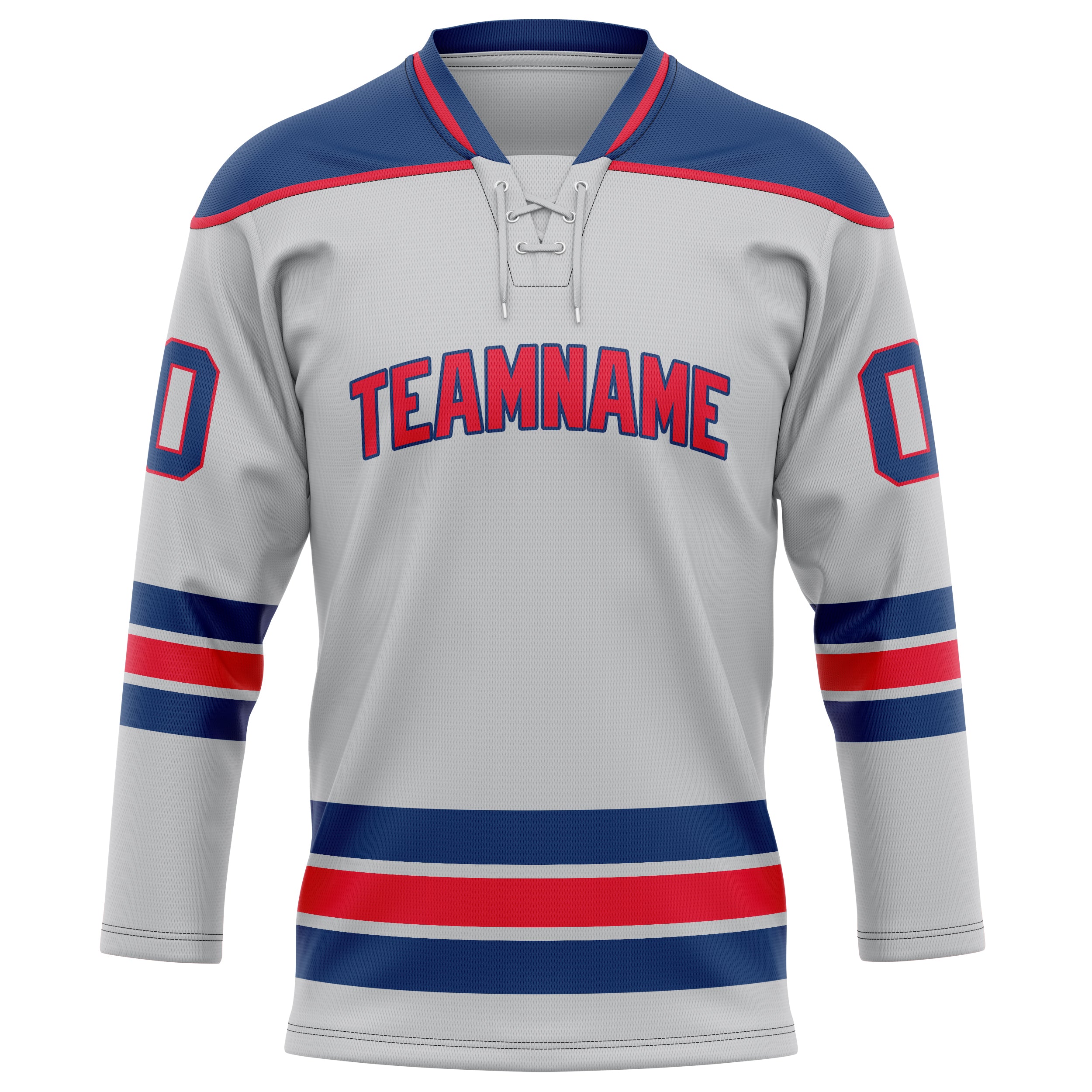 Custom Gray Royal Solid Colour Hockey Jersey