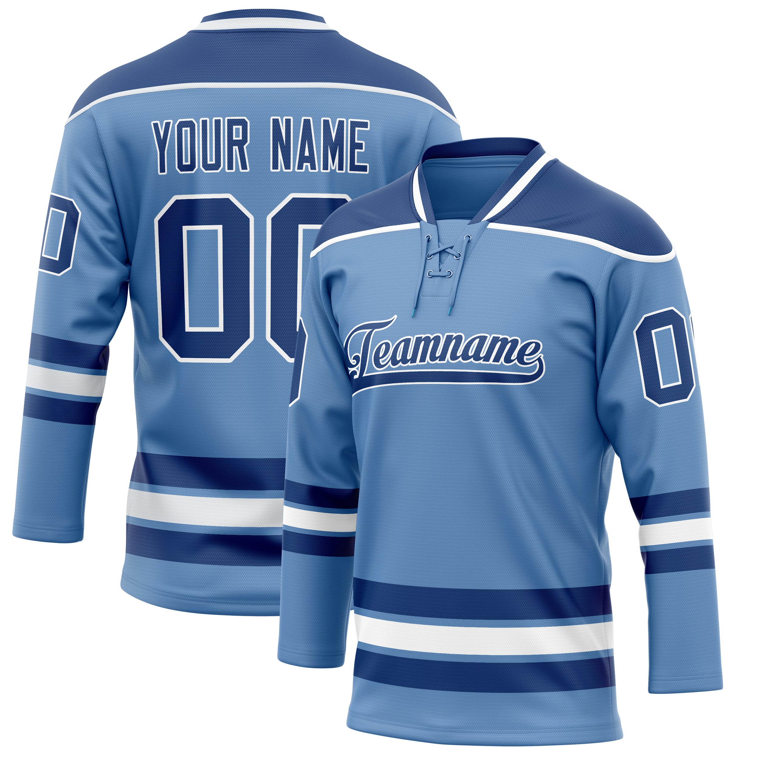 Custom Light Blue Royal Solid Colour Hockey Jersey