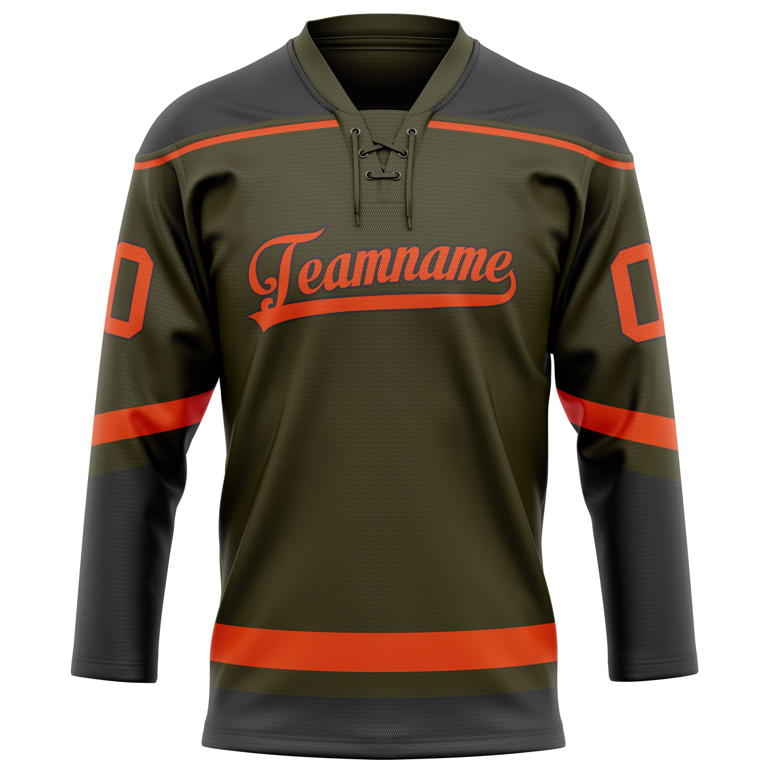 Custom Olive Red Solid Colour Hockey Jersey