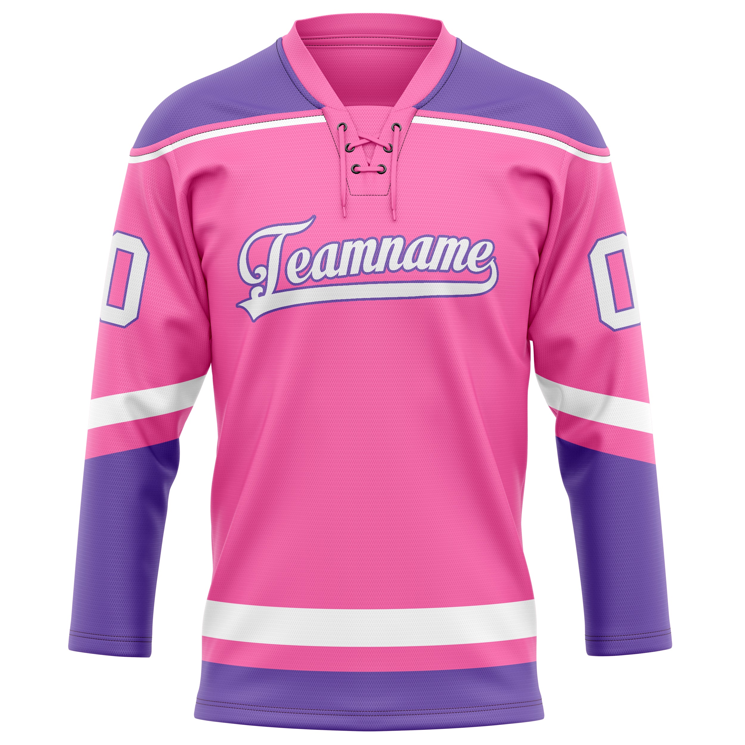 Custom Pink Purple Solid Colour Hockey Jersey