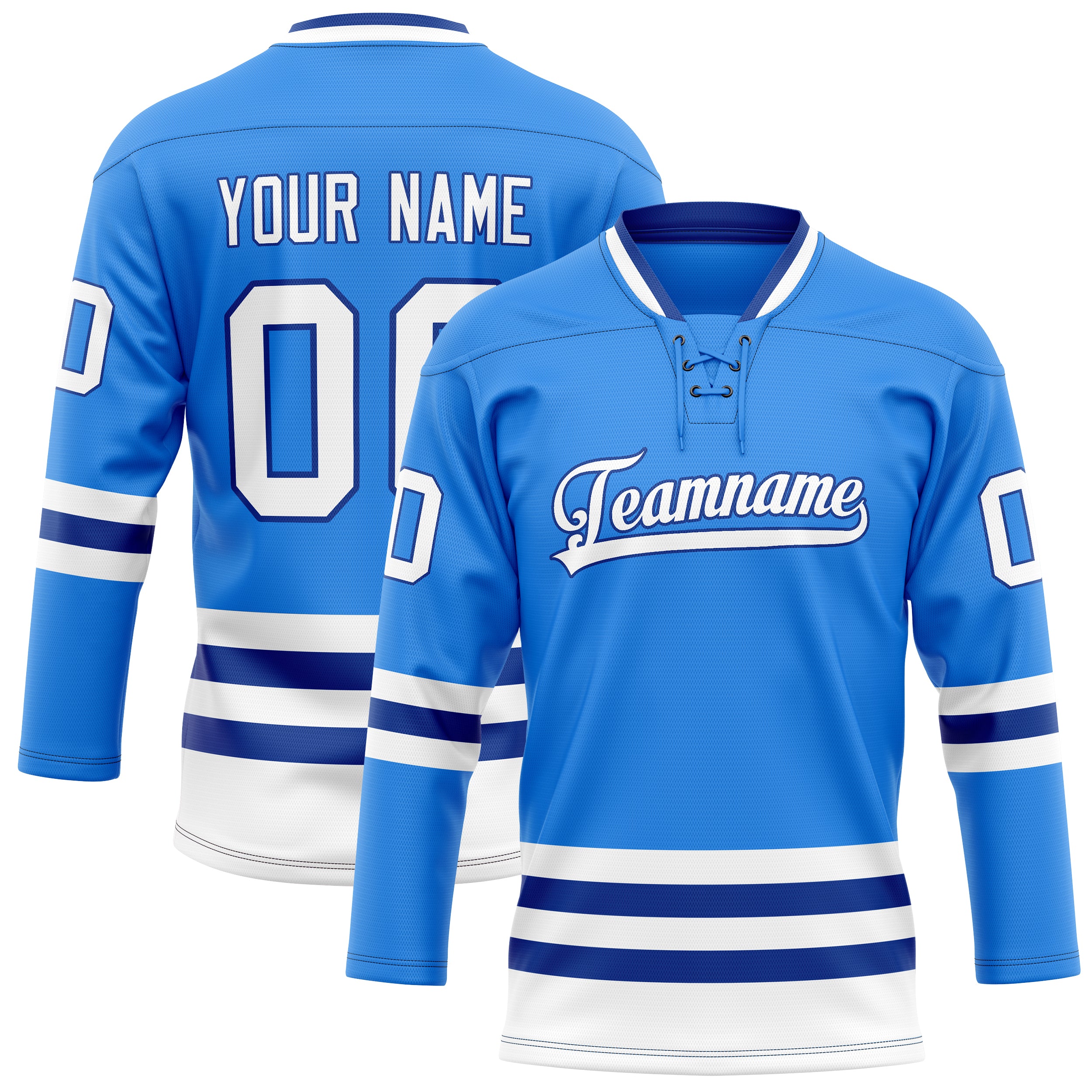 Custom Powder Blue Royal Solid Colour Hockey Jersey