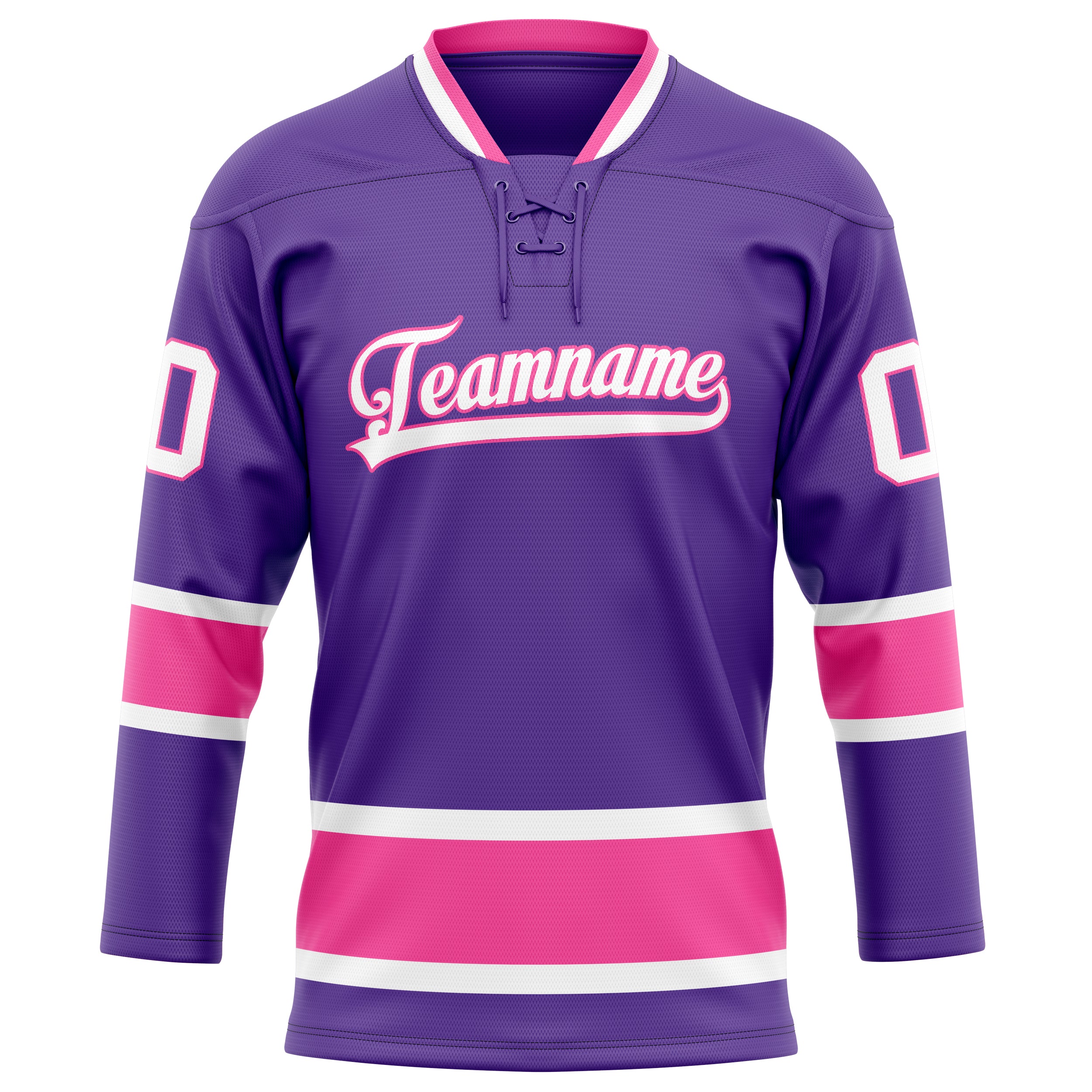 Custom Purple Pink Solid Colour Hockey Jersey