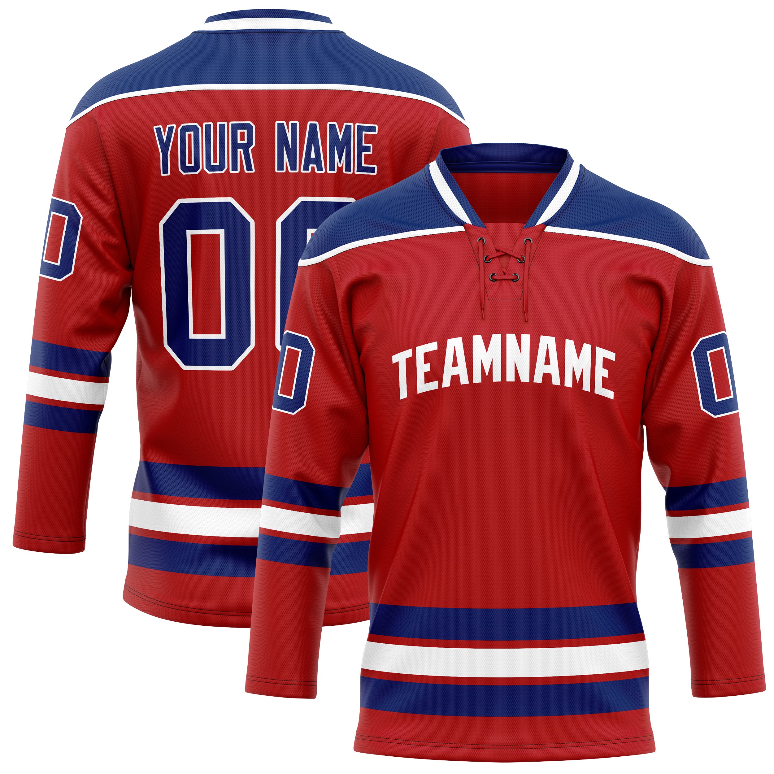 Custom Red Royal Solid Colour Hockey Jersey