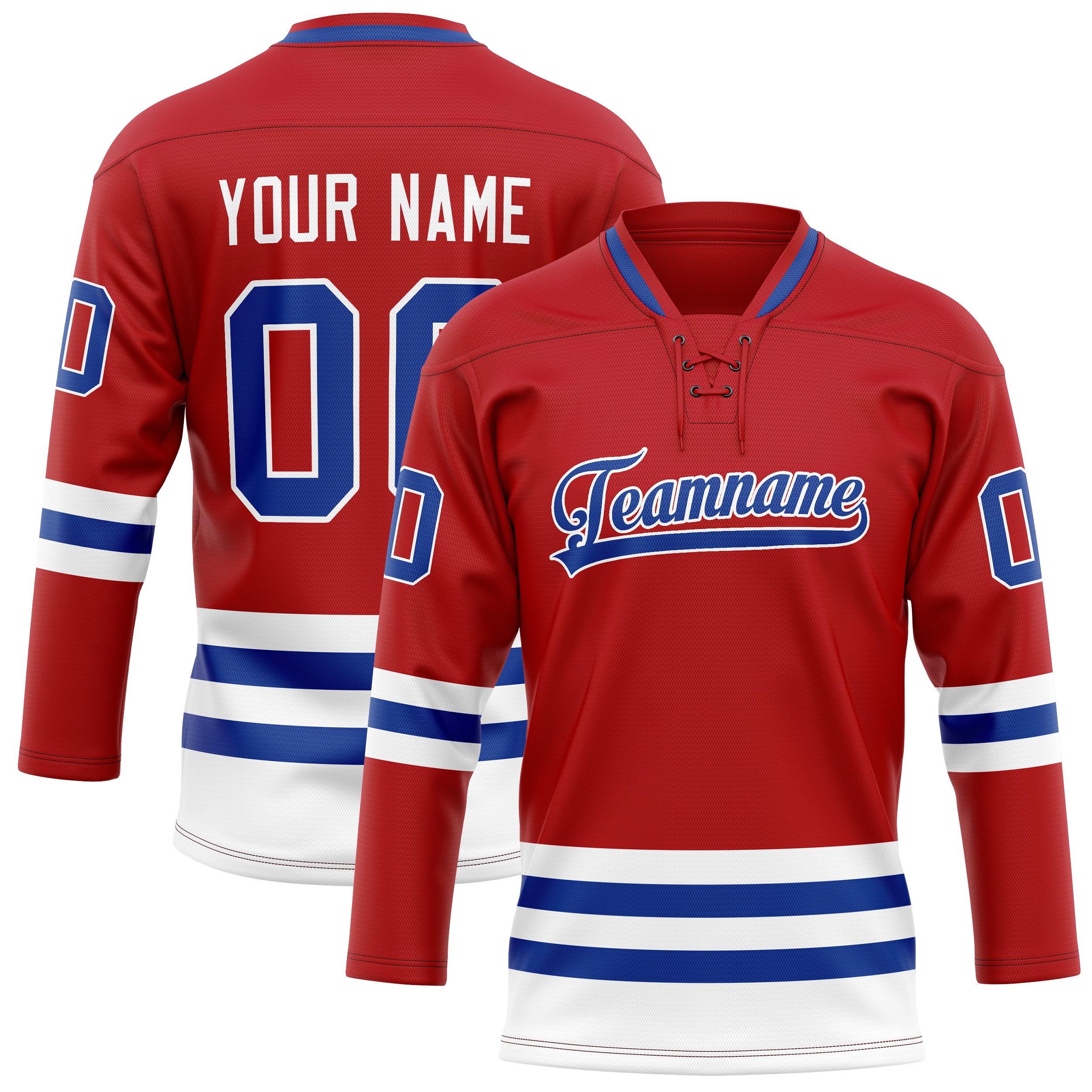 Custom Red Royal Solid Colour Hockey Jersey