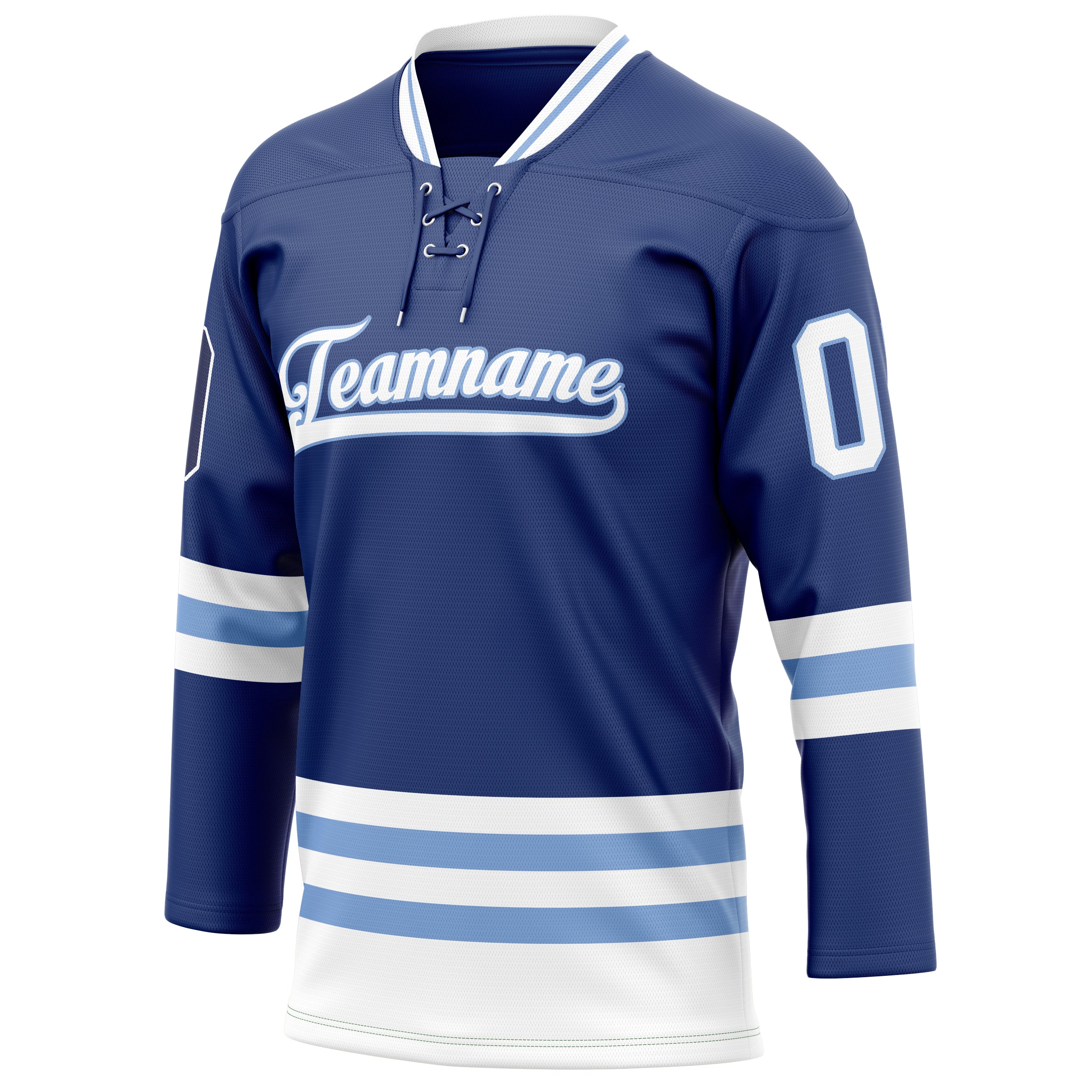 Custom Royal White Solid Colour Hockey Jersey