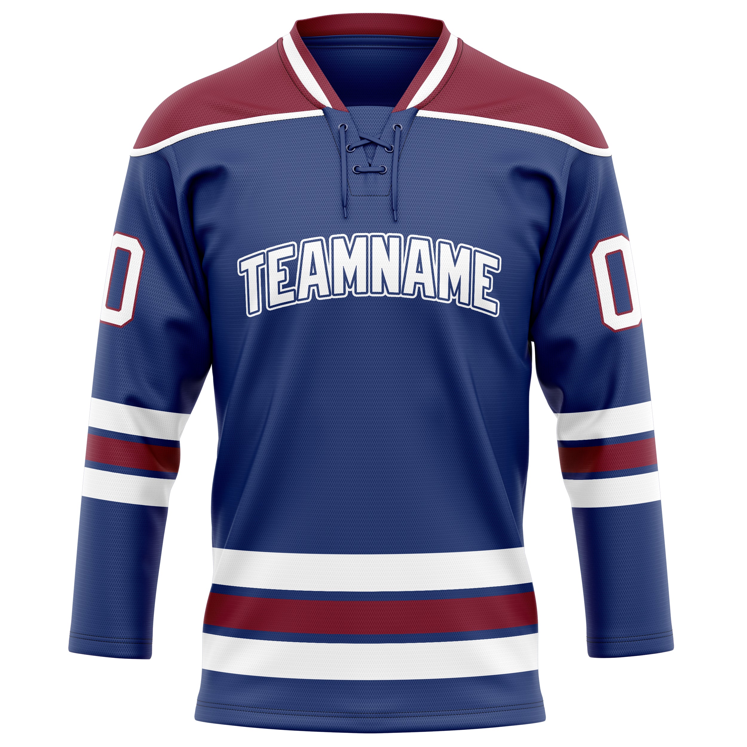 Custom Royal Maroon Solid Colour Hockey Jersey