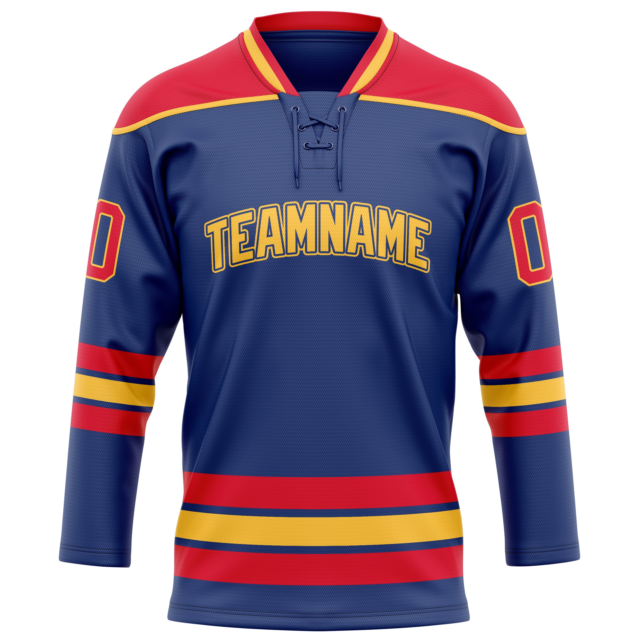 Custom Royal Red Solid Colour Hockey Jersey
