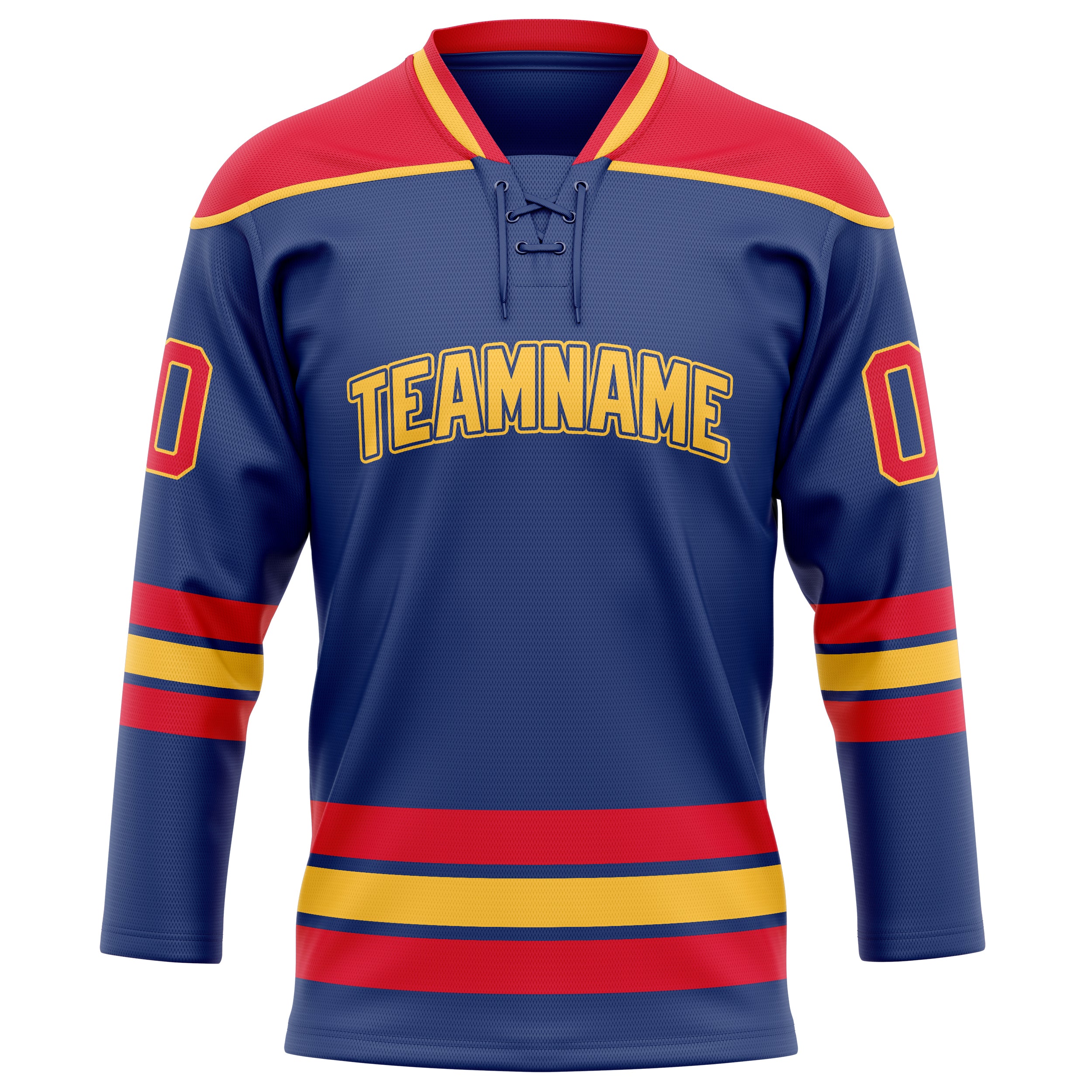 Custom Royal Red Solid Colour Hockey Jersey