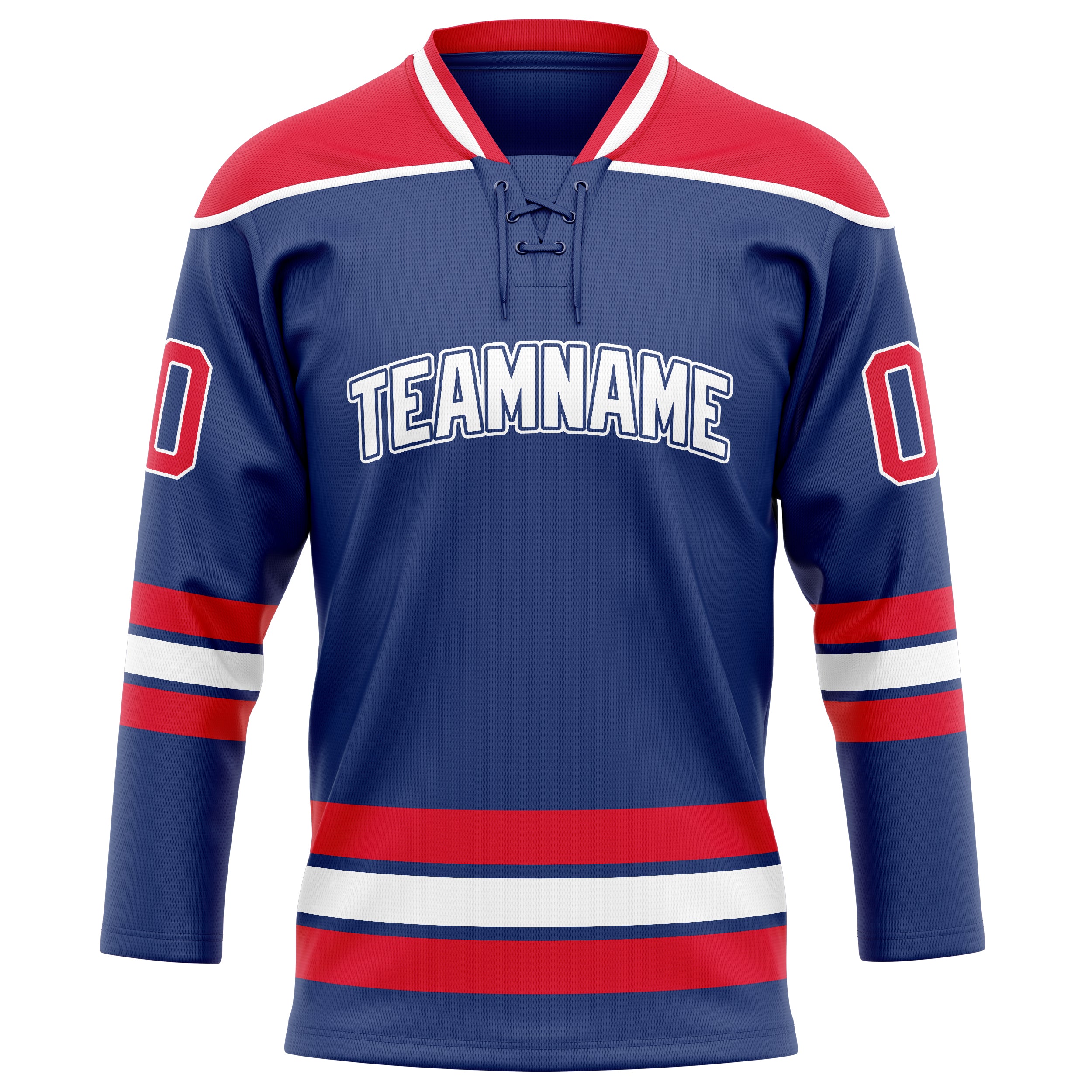 Custom Royal Red Solid Colour Hockey Jersey