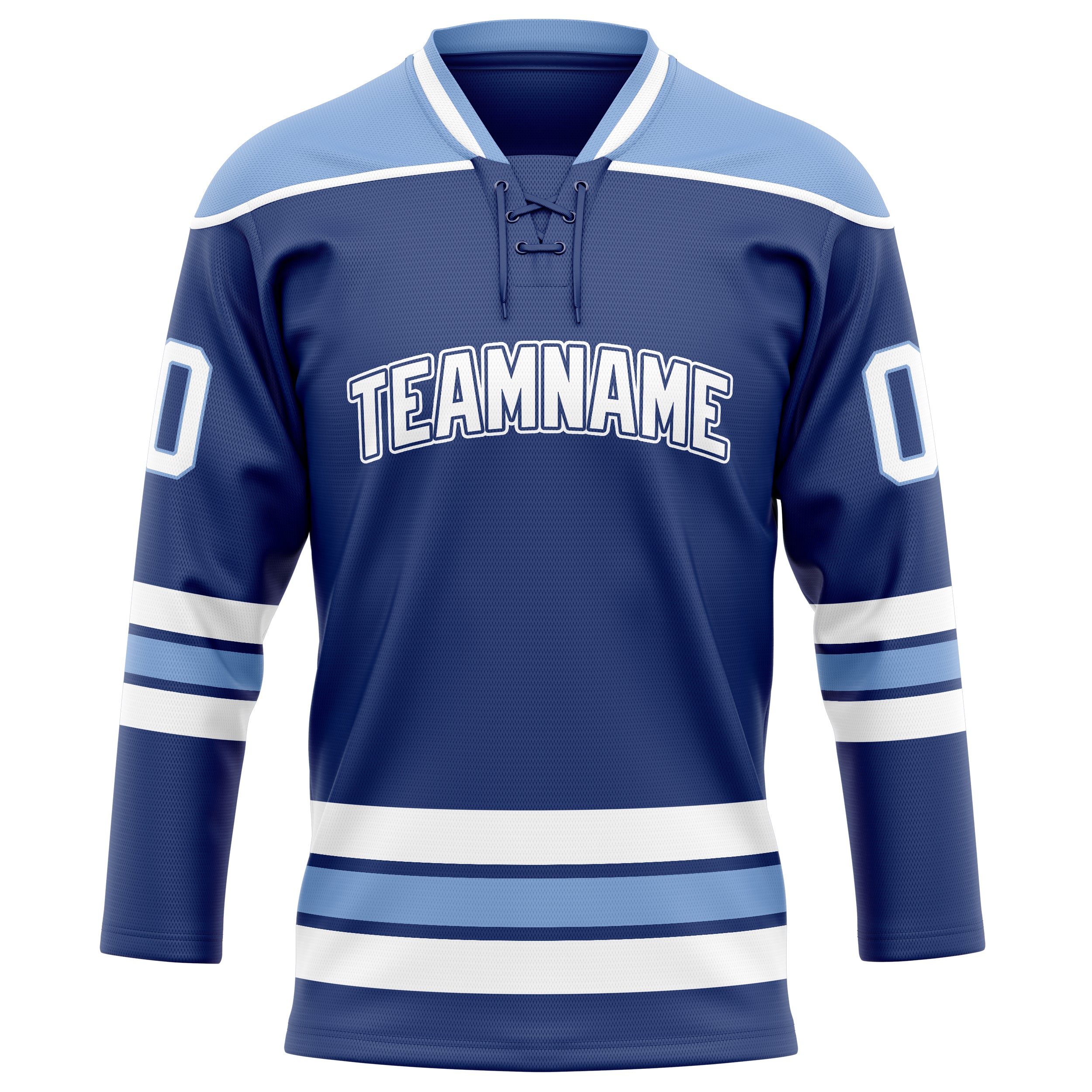 Custom Royal Light Blue Solid Colour Hockey Jersey