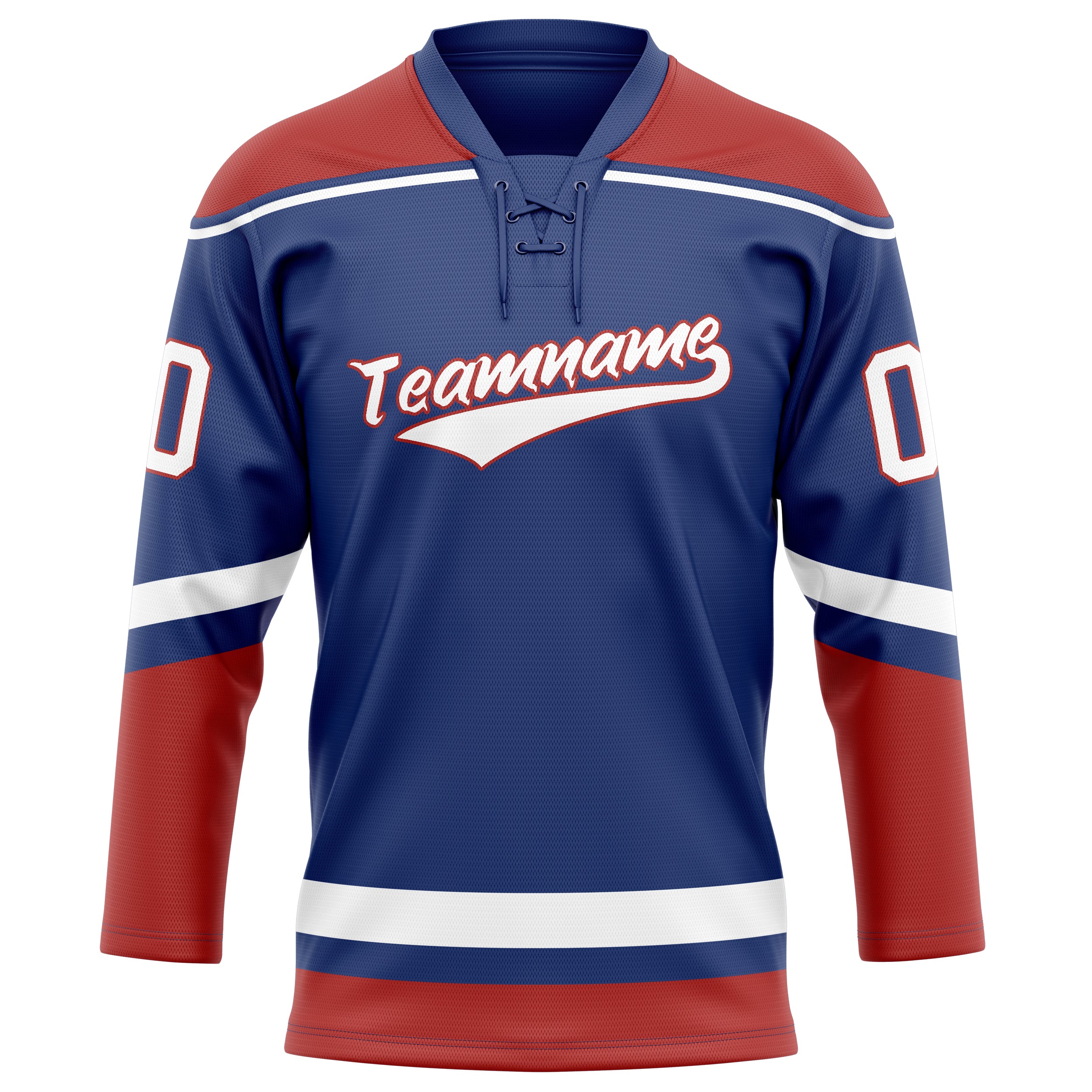 Custom Royal Red Solid Colour Hockey Jersey