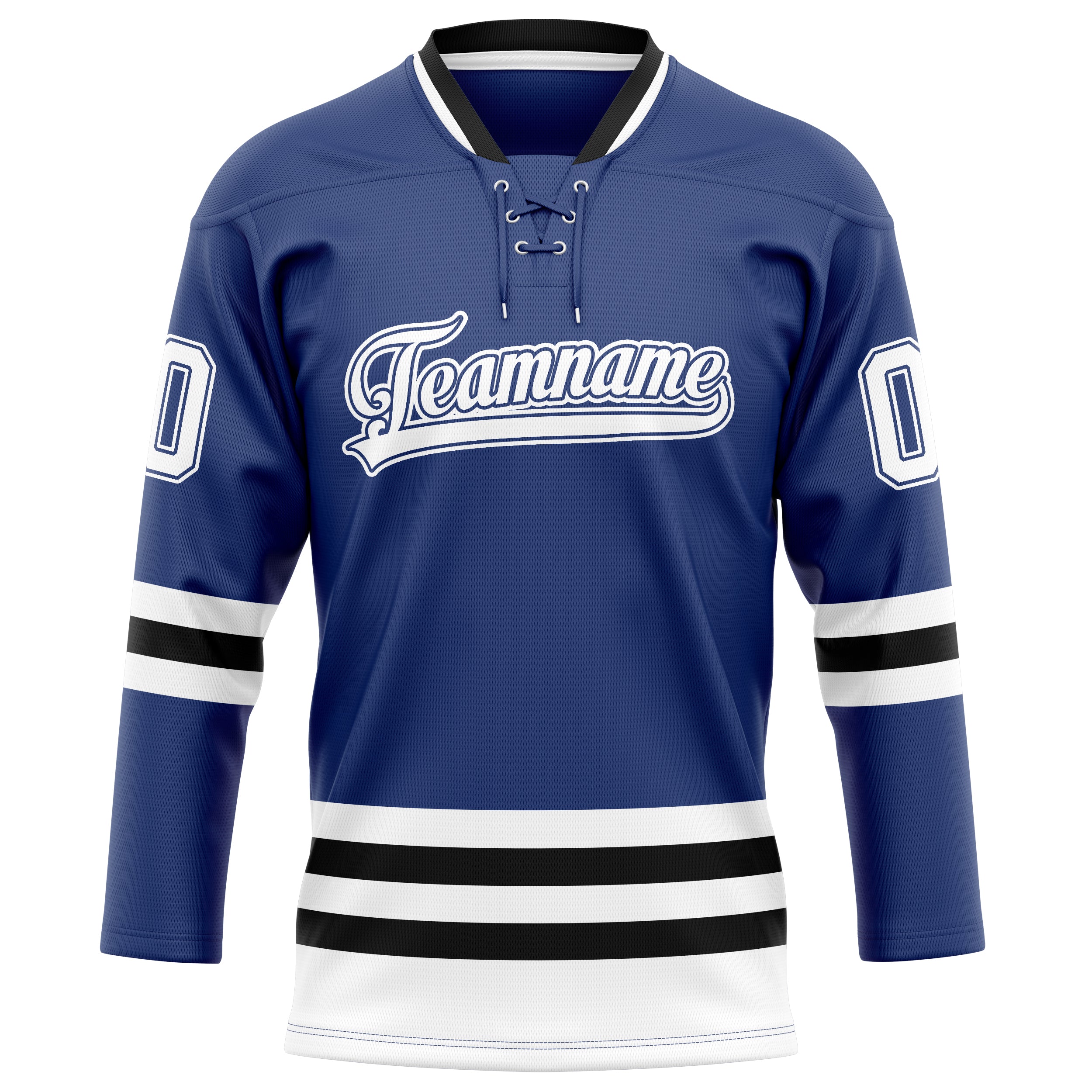 Custom Royal Black Solid Colour Hockey Jersey