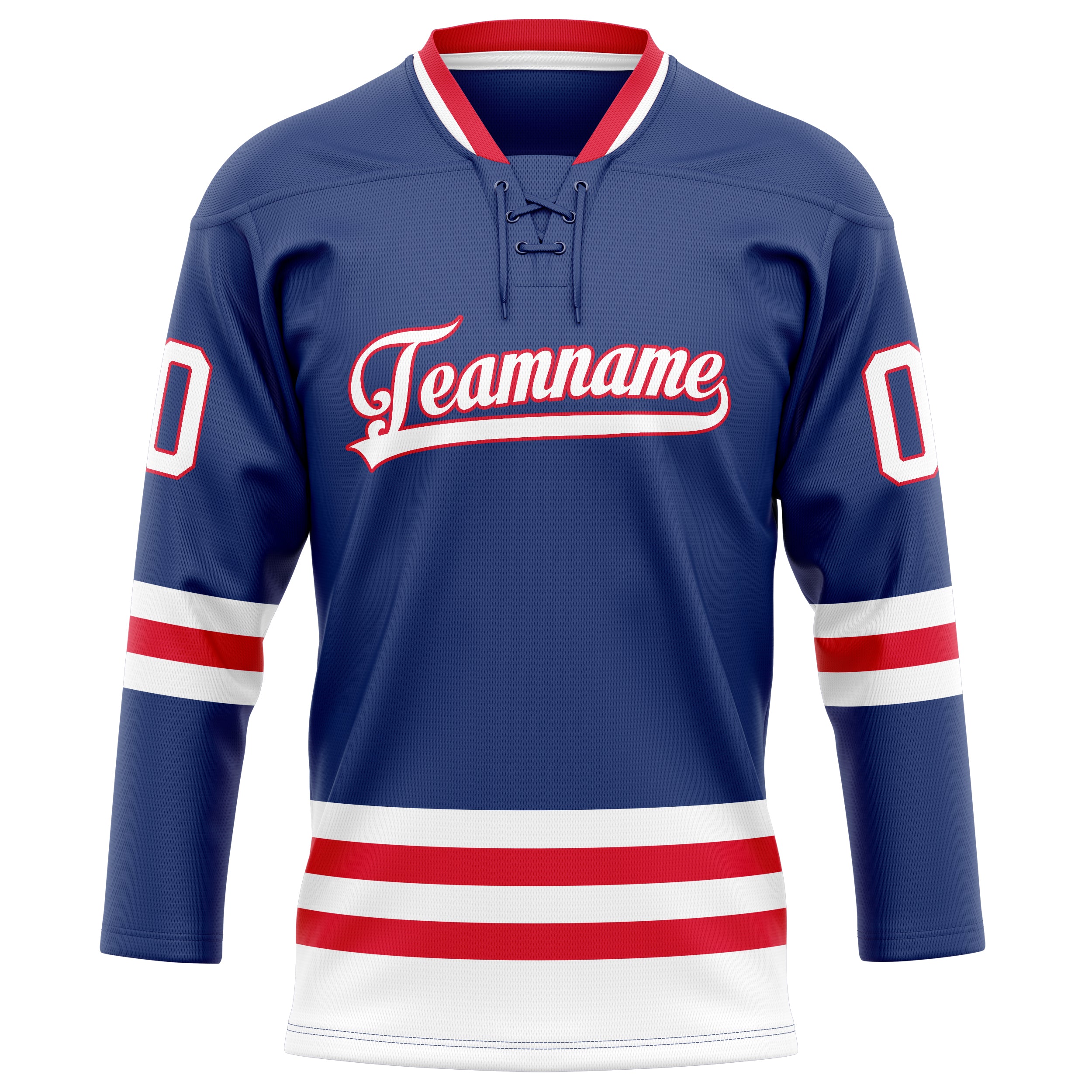 Custom Royal Red Solid Colour Hockey Jersey