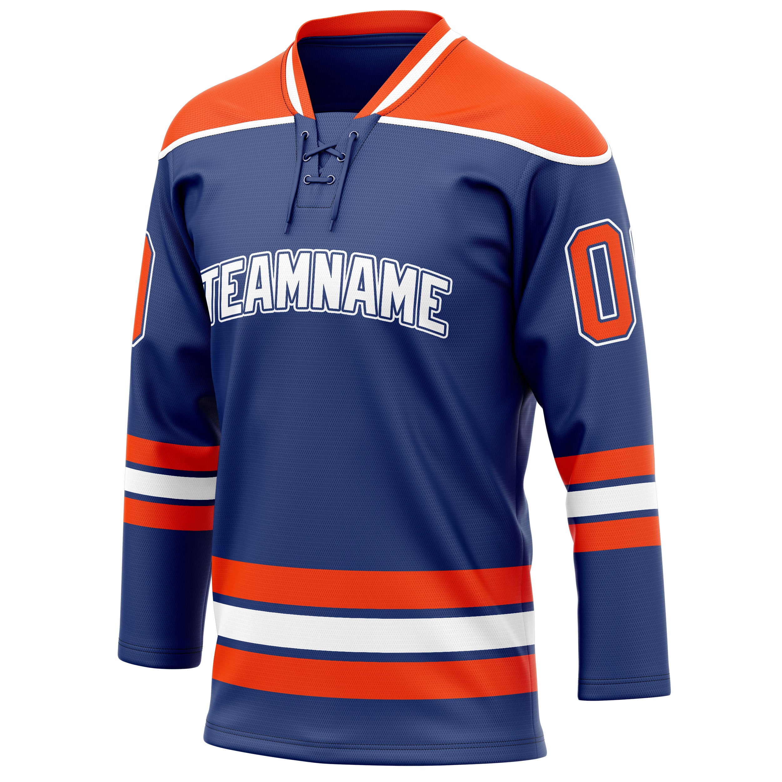 Custom Royal Orange Solid Colour Hockey Jersey