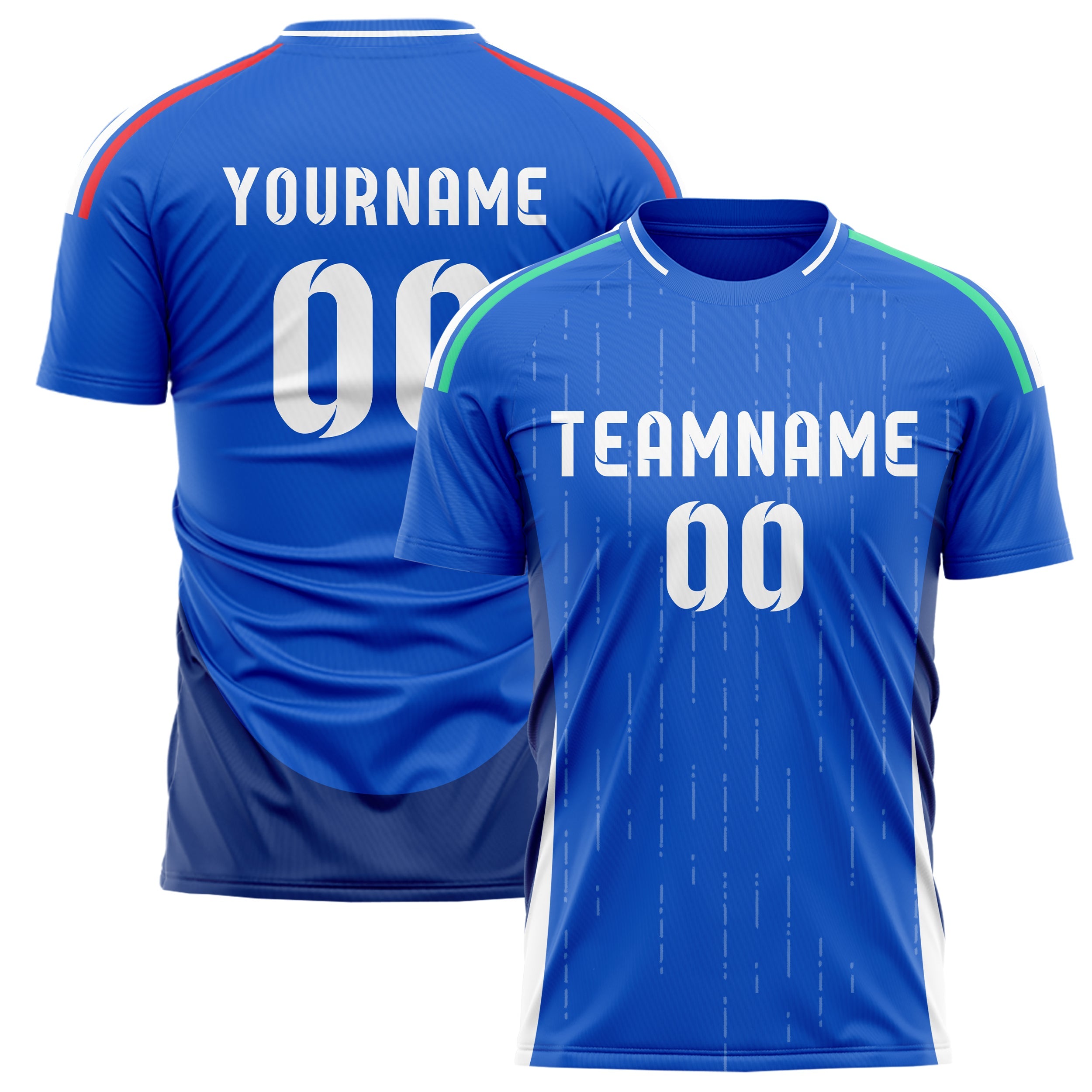 Italy Home Inspired Football Jersey – Custom Name, Number & Logo