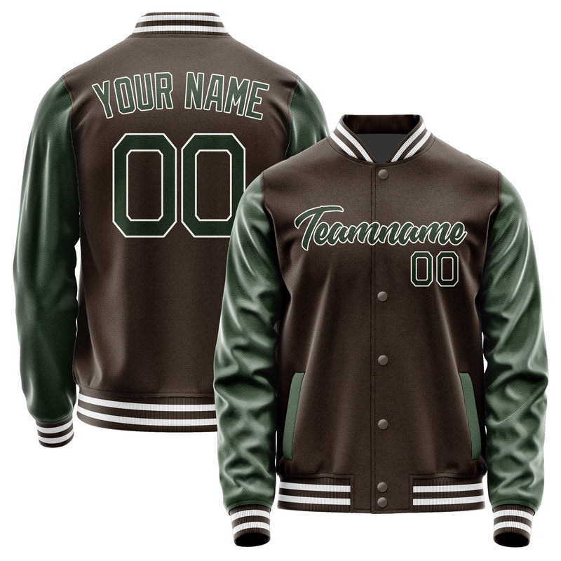 Custom Brown Dark Green Jacket JA0101060118B21806