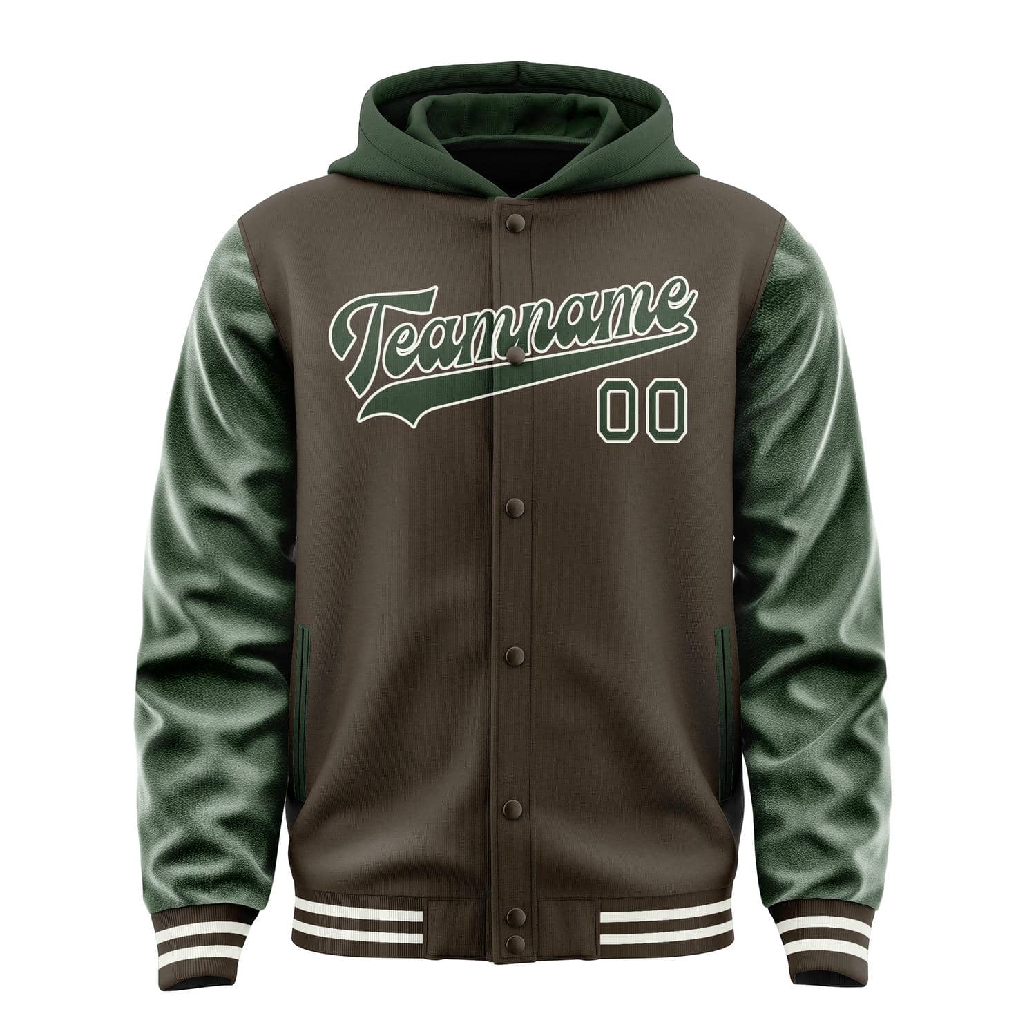 Custom Brown Dark Green Jacket