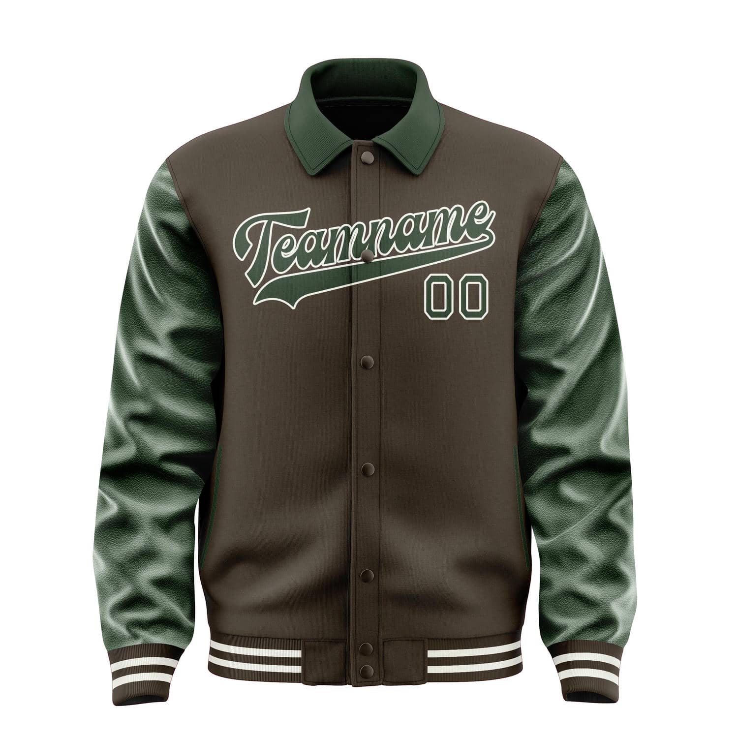 Custom Brown Dark Green Jacket