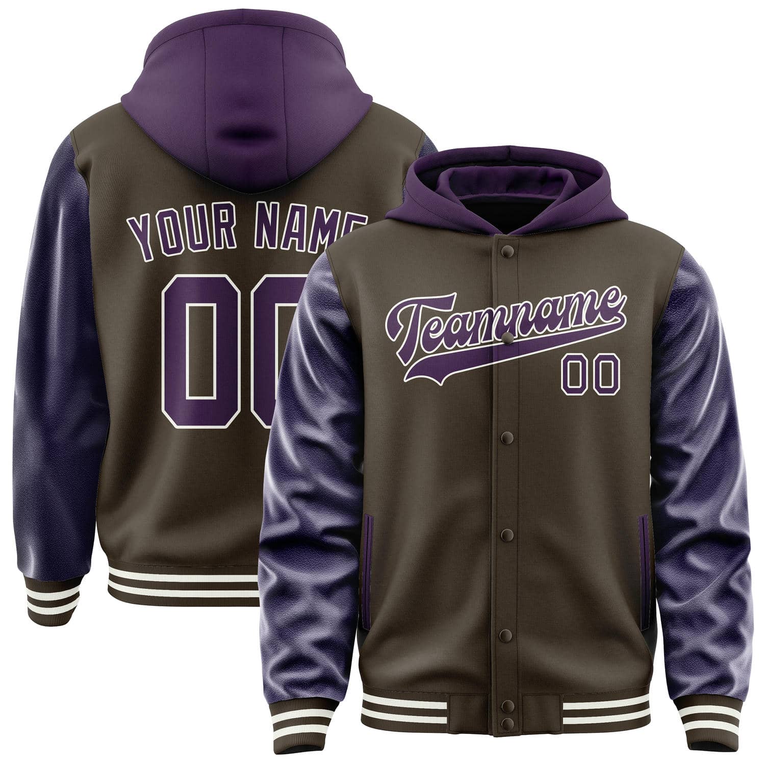 Custom Brown Purple Jacket