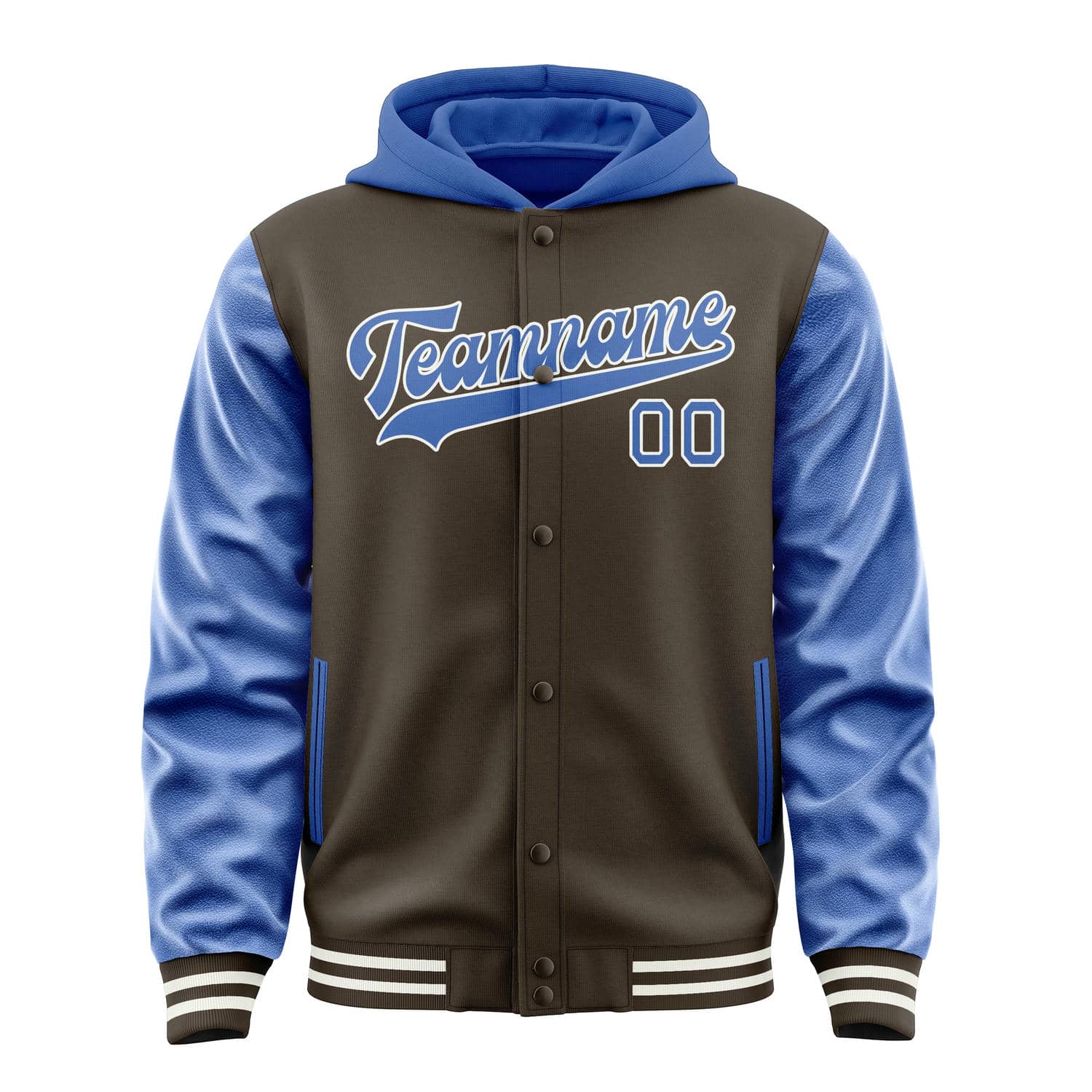 Custom Brown Sky Blue Jacket
