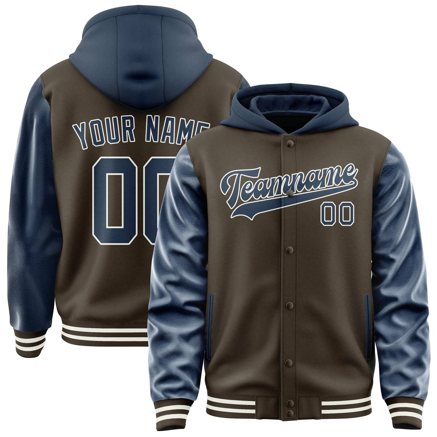 Custom Brown Blue Jacket