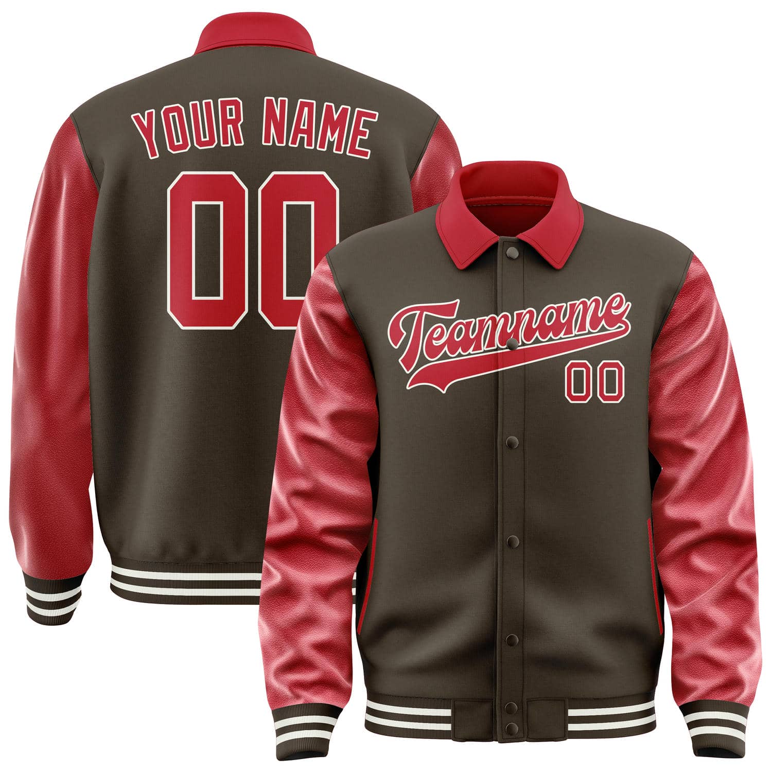 Custom Brown Red Jacket