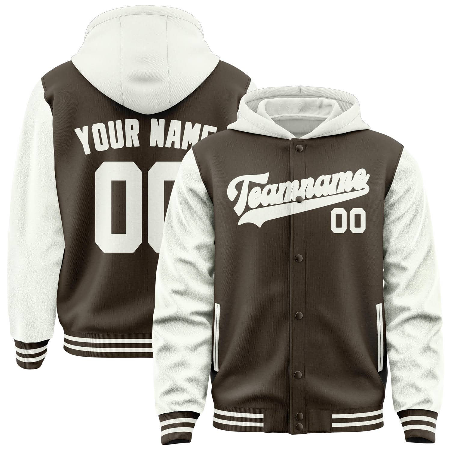 Custom Brown White Jacket