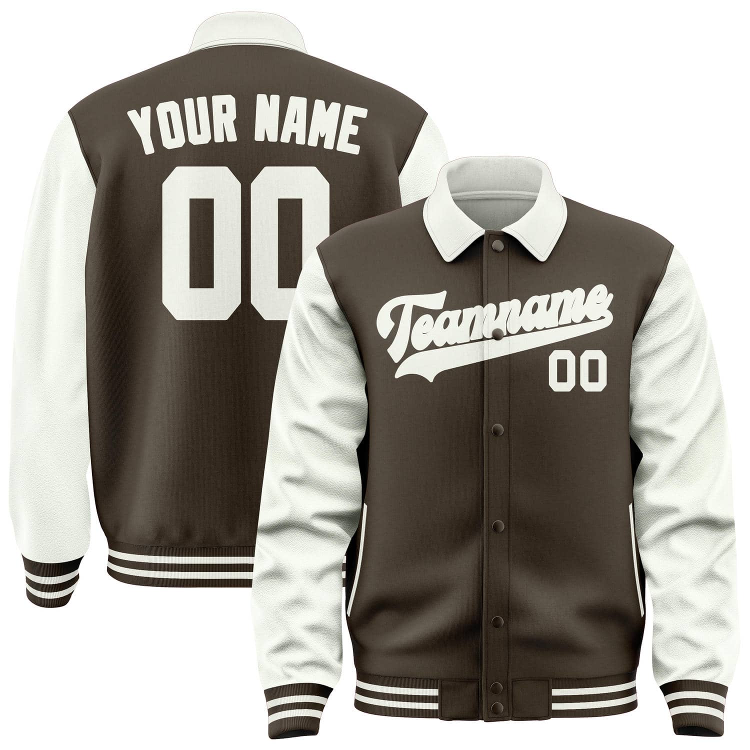 Custom Brown White Jacket