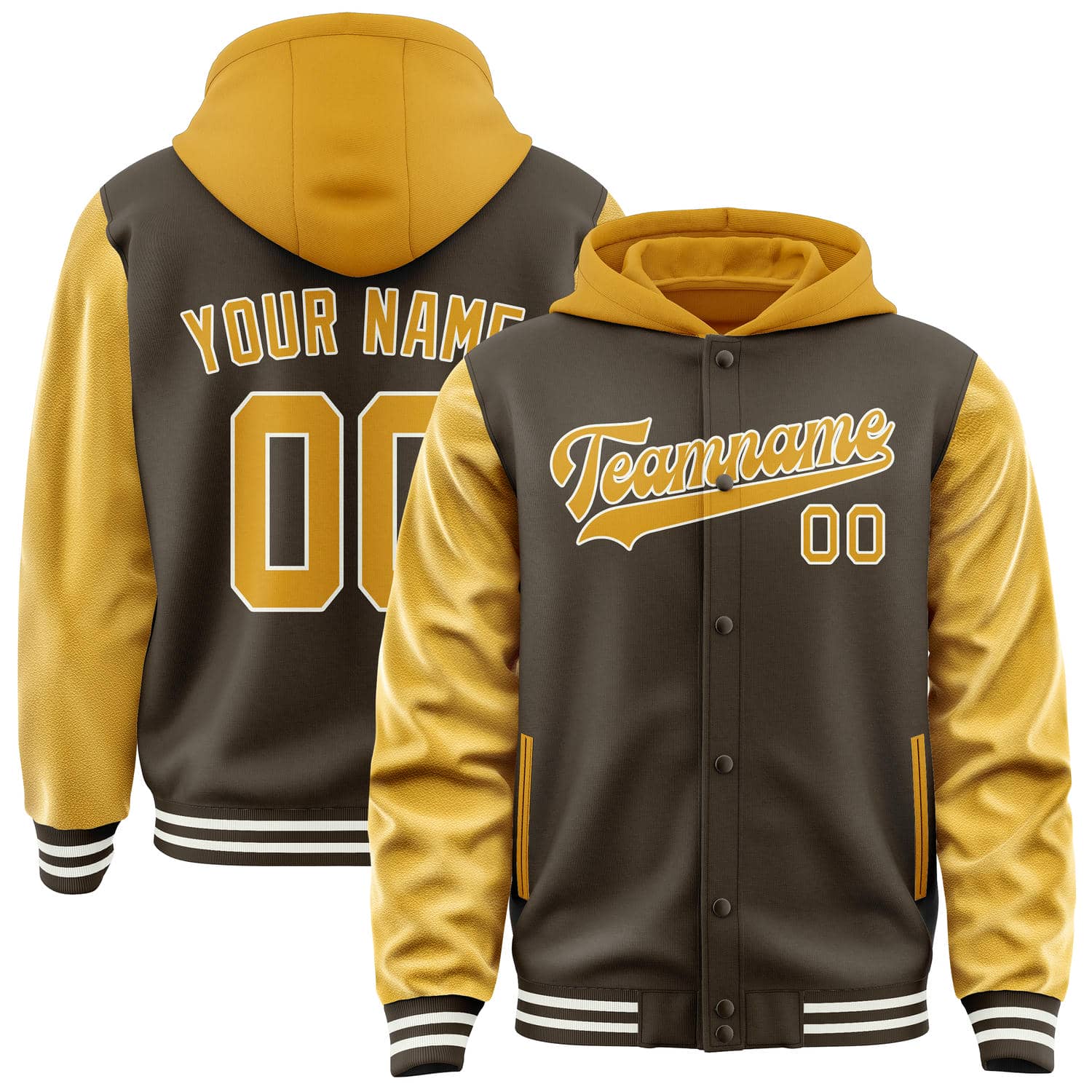 Custom Brown Yellow Jacket