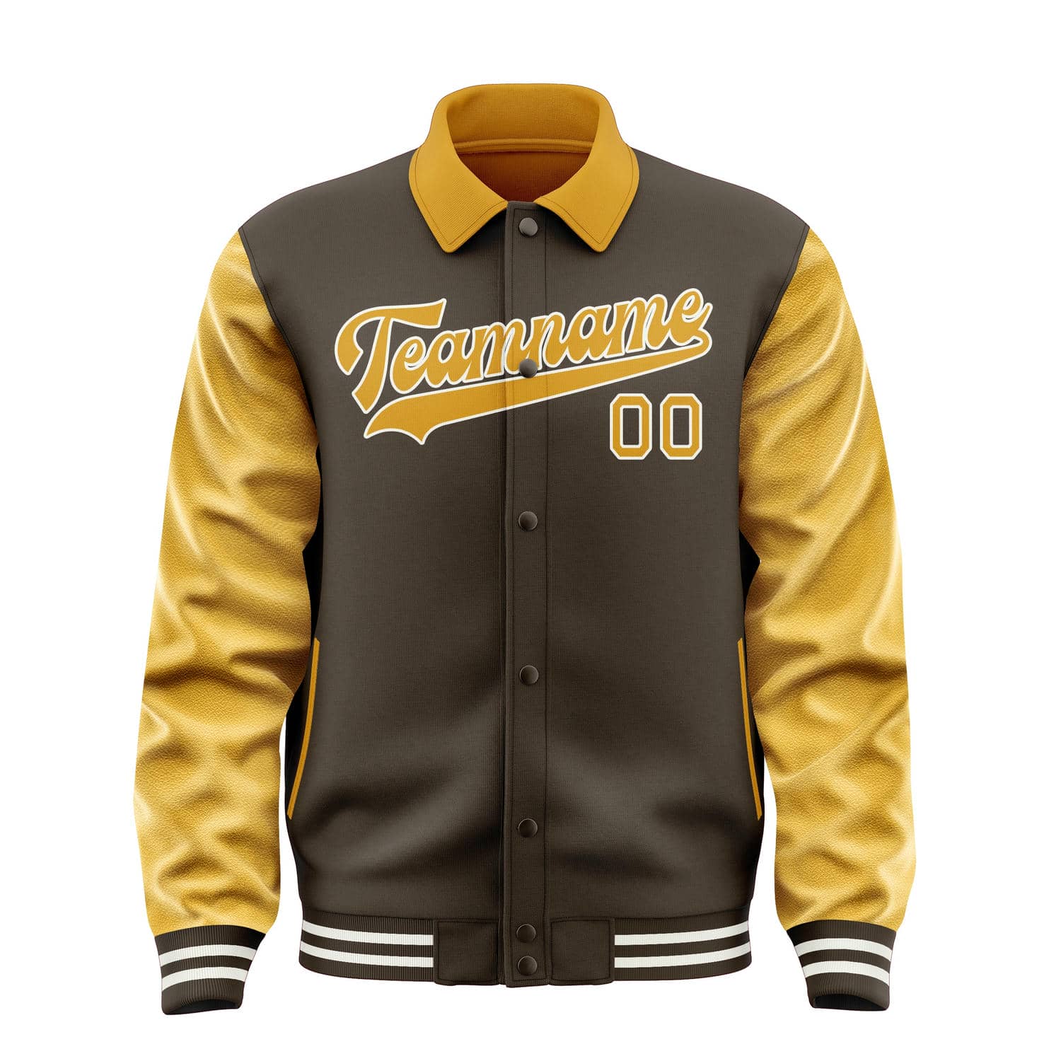 Custom Brown Yellow Jacket