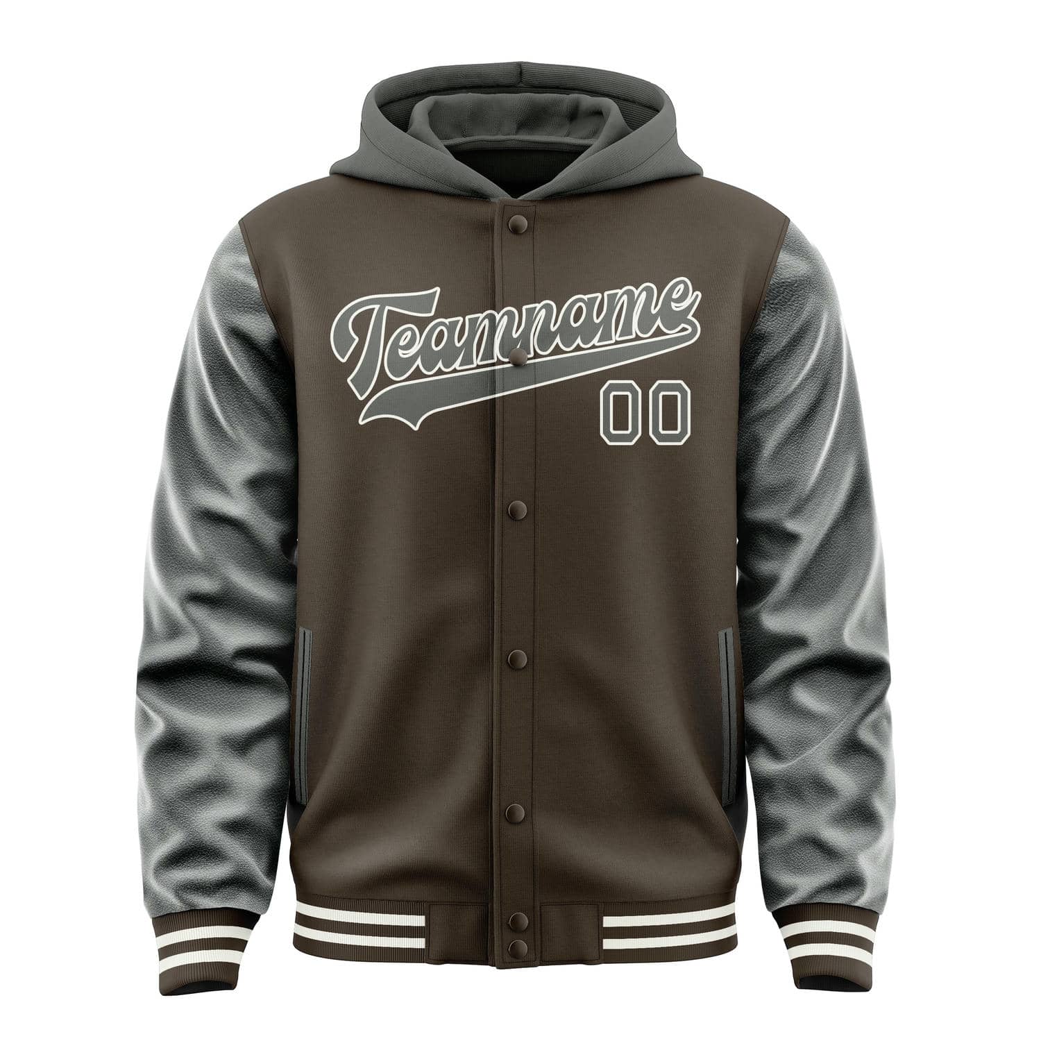 Custom Brown Dark Grey Jacket