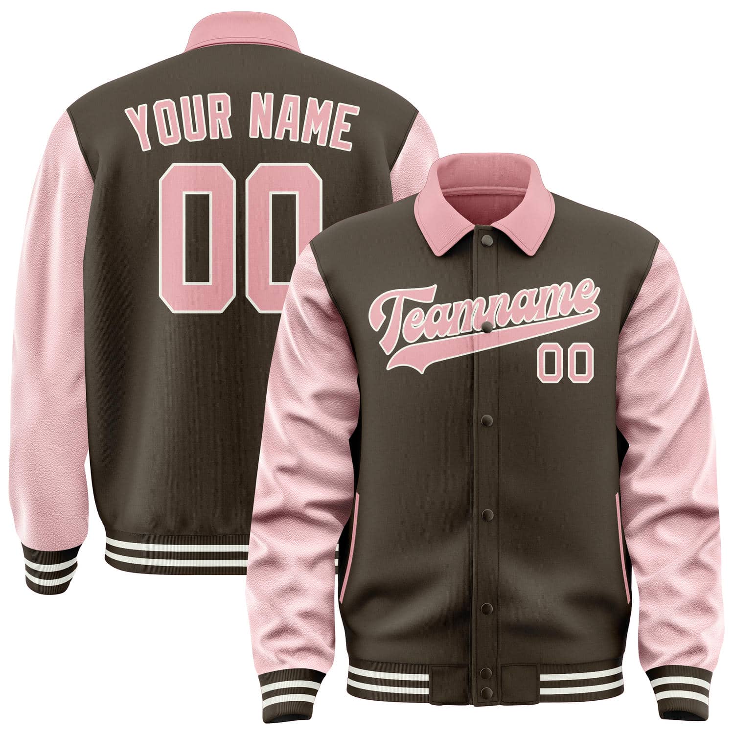 Custom Brown Light Pink Jacket