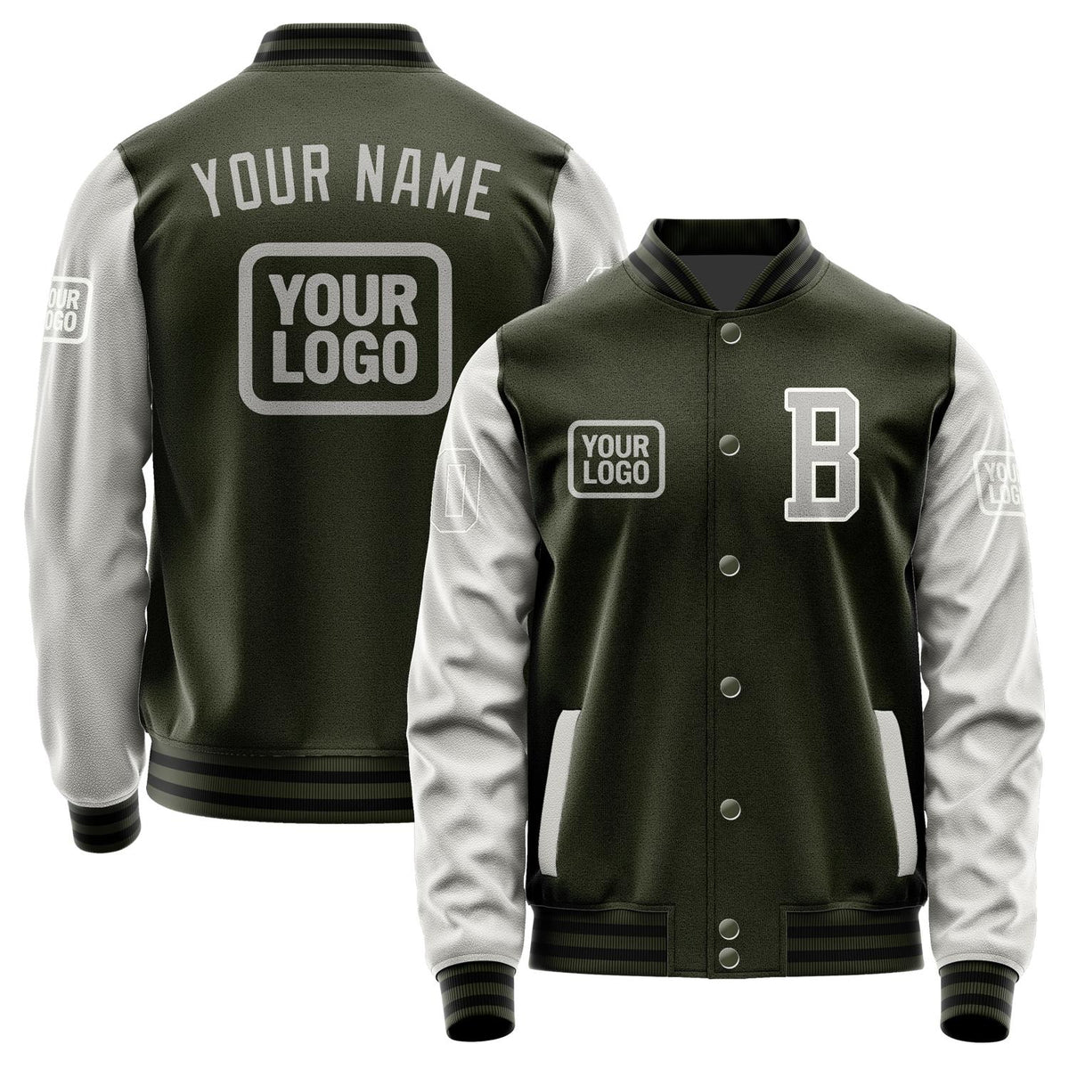 Custom Olive Gray Jacket JA020204021718040418