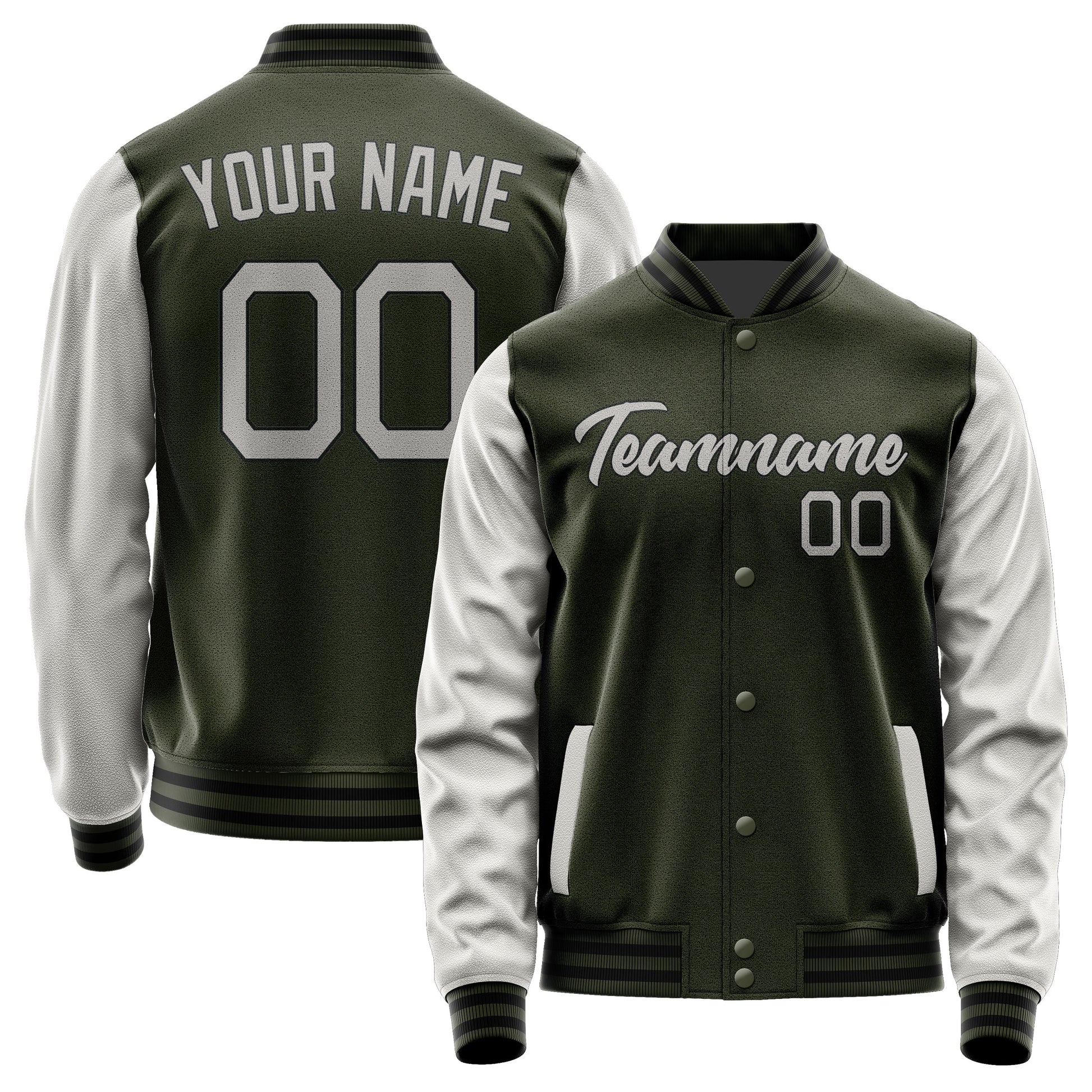 Custom Olive Gray Jacket JA0202040217B21704