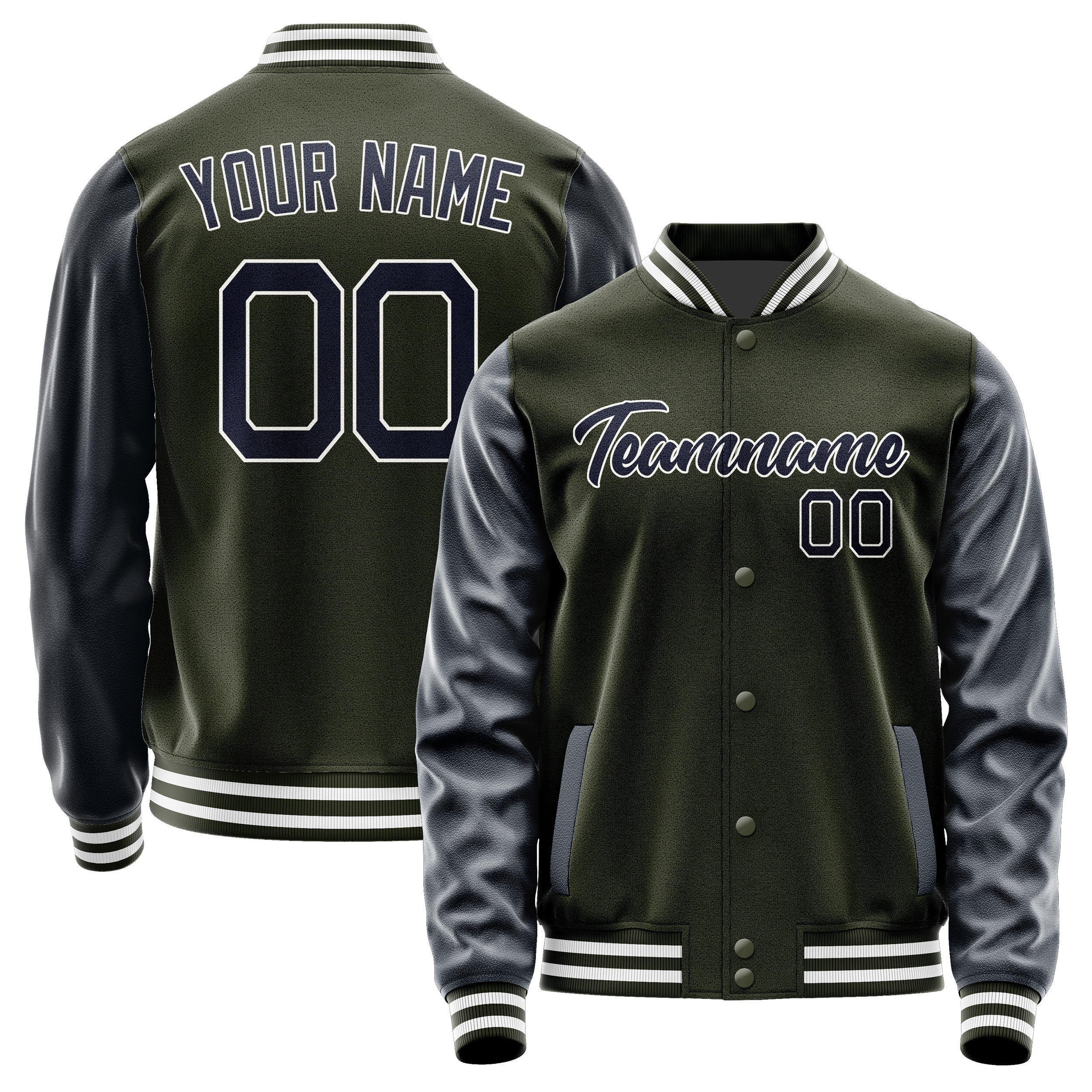 Custom Olive Navy Jacket JA0202110218B21811