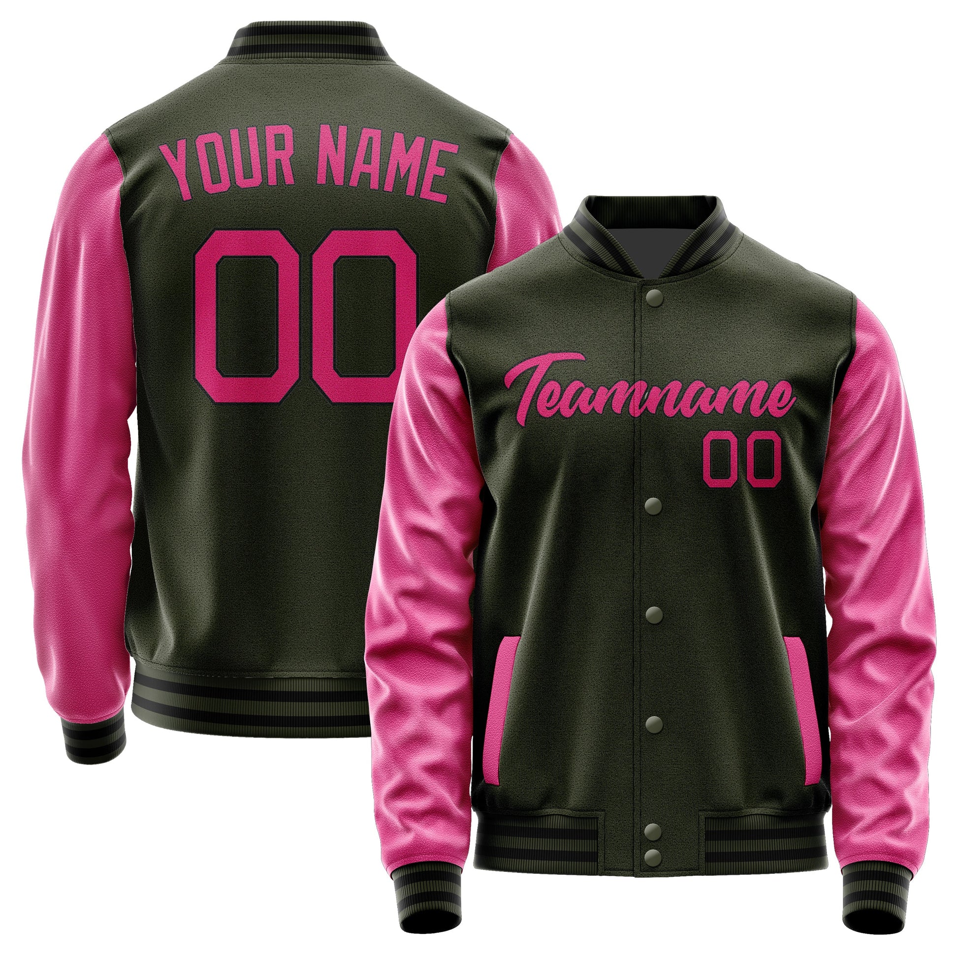 Custom Olive Pink Jacket JA0202130217B21713
