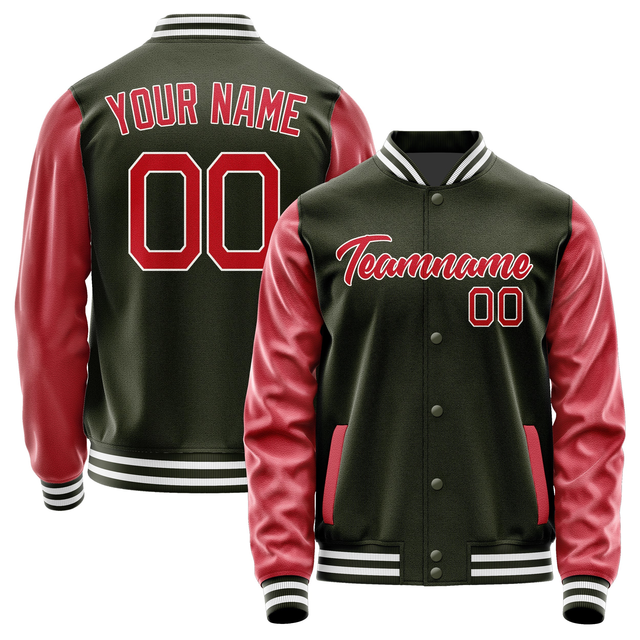 Custom Olive Red Jacket JA0202140218B21814