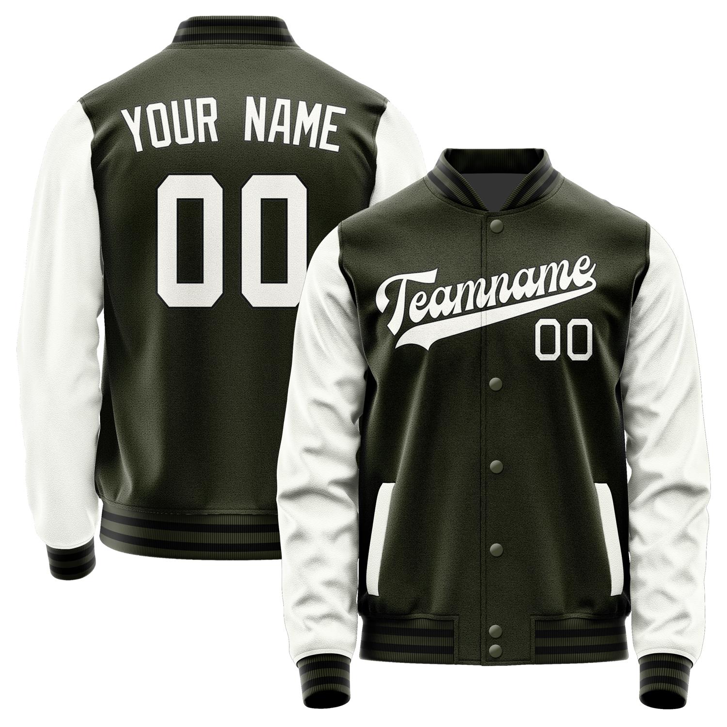 Custom Olive White Jacket JA0202180217B31718