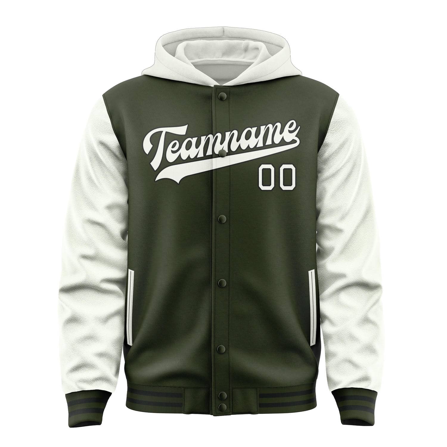 Custom Olive White Jacket