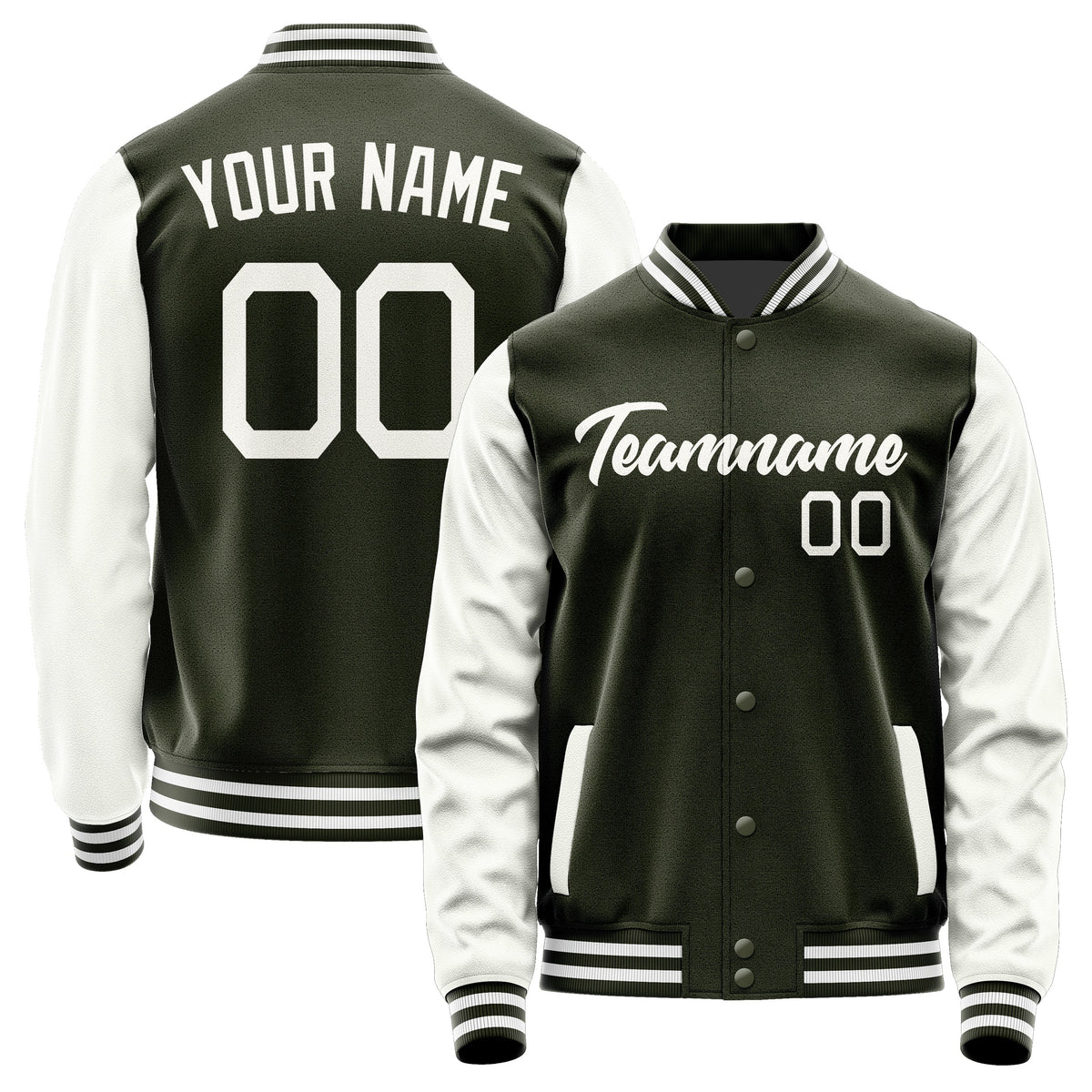 Custom Olive White Jacket JA0202180218B21818