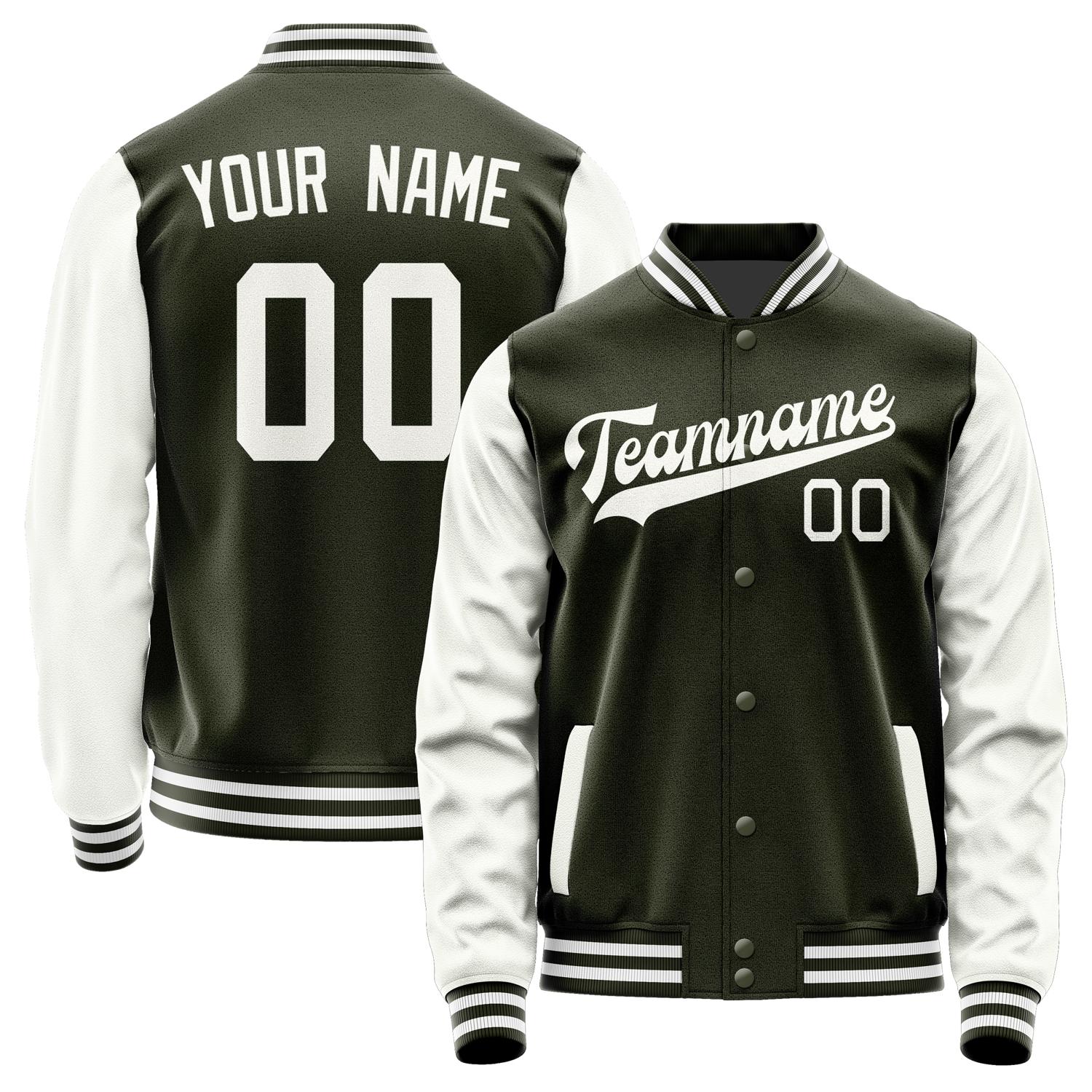 Custom Olive White Jacket JA0202180218B31818