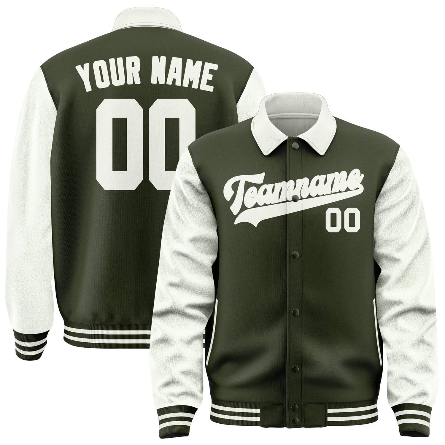 Custom Olive White Jacket