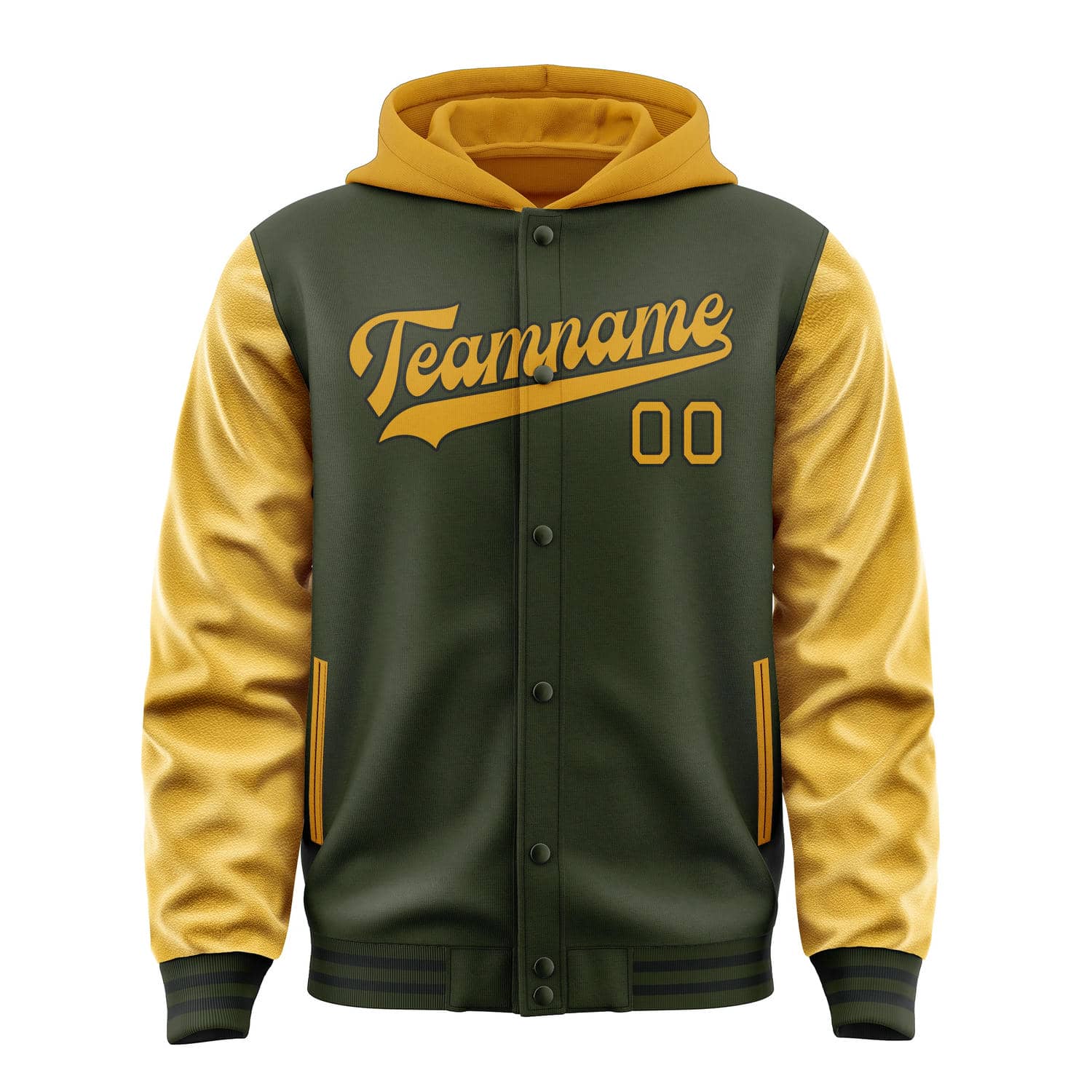 Custom Olive Yellow Jacket