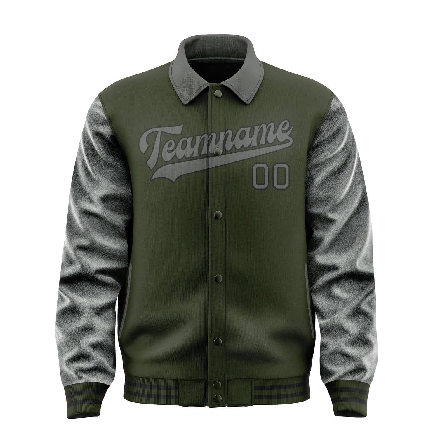 Custom Olive Dark Grey Jacket