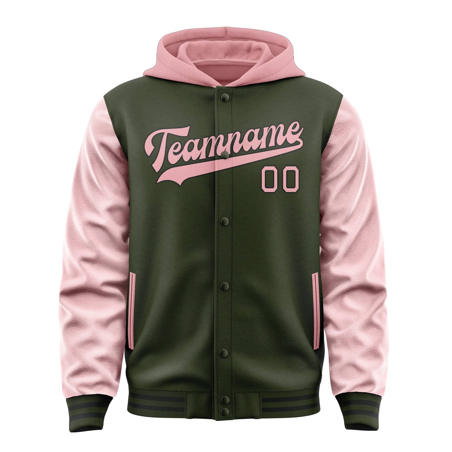 Custom Olive Light Pink Jacket