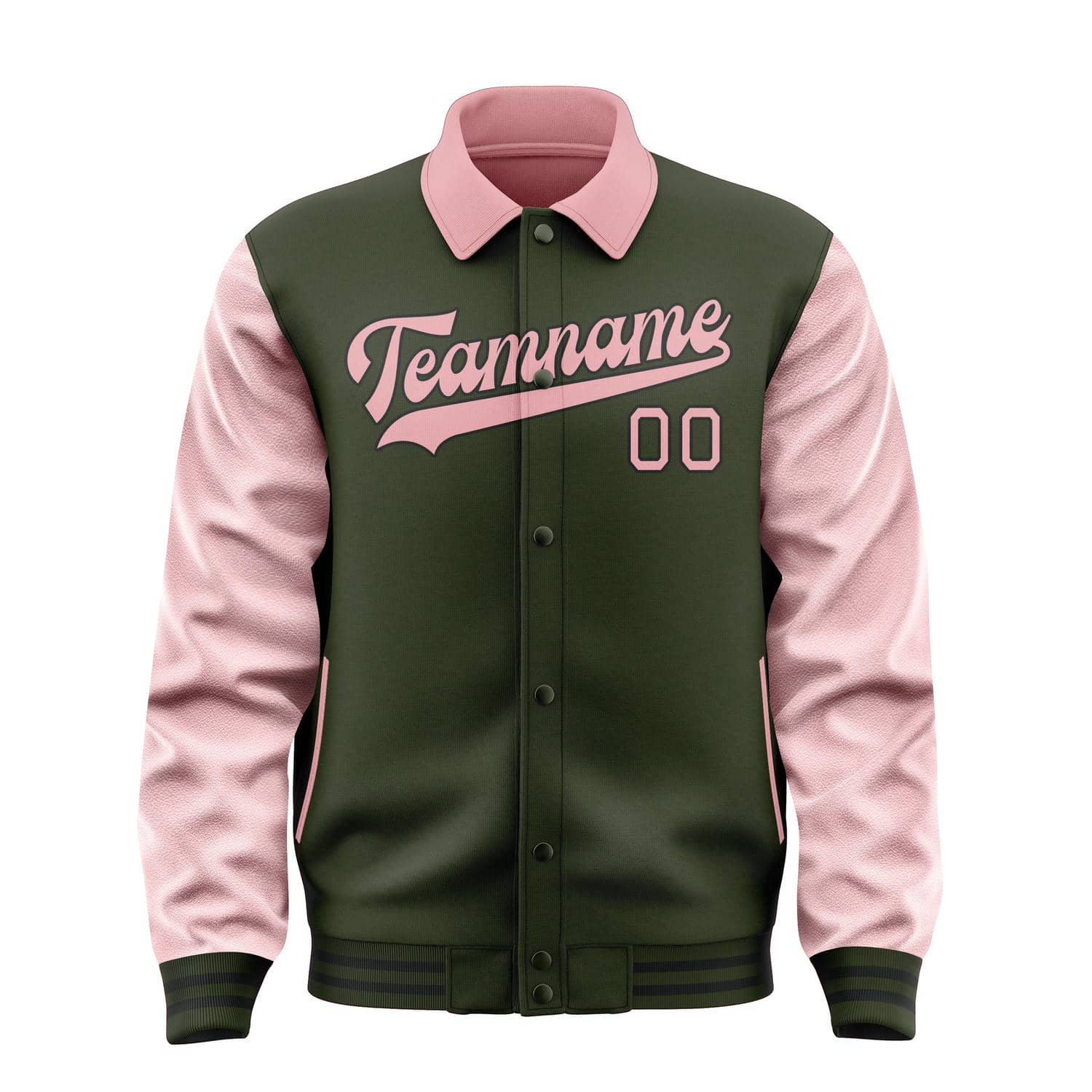 Custom Olive Light Pink Jacket