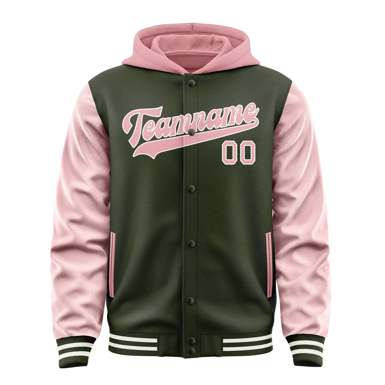 Custom Olive Light Pink Jacket