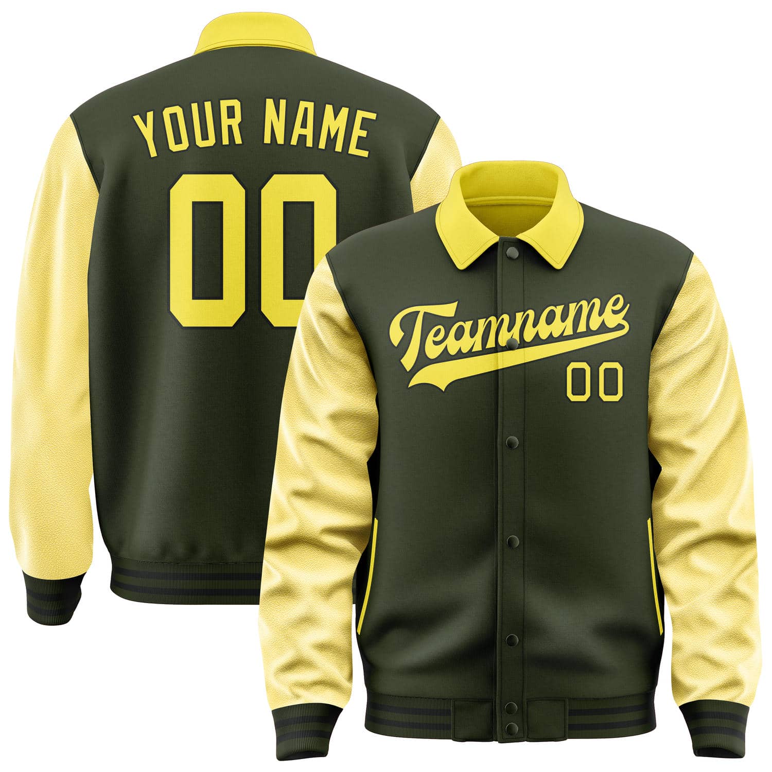 Custom Olive Light Yellow Jacket