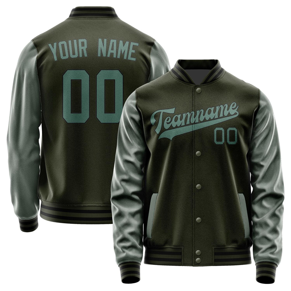 Custom Olive Blue Green Jacket JA0202270217B31727
