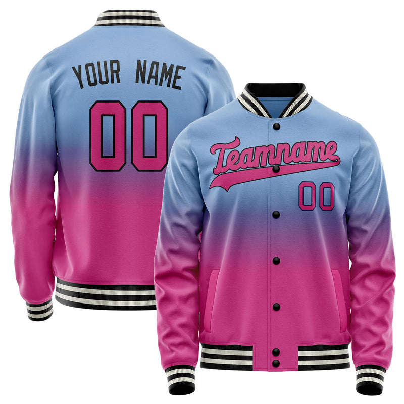 Custom Light-Blue Pink Gradient Varsity Letterman Jacket JA02240617JC241